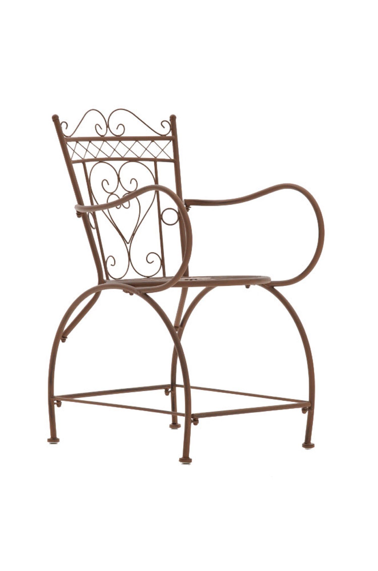 TPFGarden Gartenstuhl Sheen - für Garten, Balkon, Terrasse - Farbe: (Hochwertiger und stabiler Metallstuhl aus handgefertigtem Eisen, 1 St), Balkonstuhl, Klappstuhl - Maße (TxBxH): 60 x 48 x 88cm antik braun