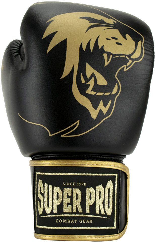 Super Pro Boxhandschuhe Warrior goldfarben/schwarz