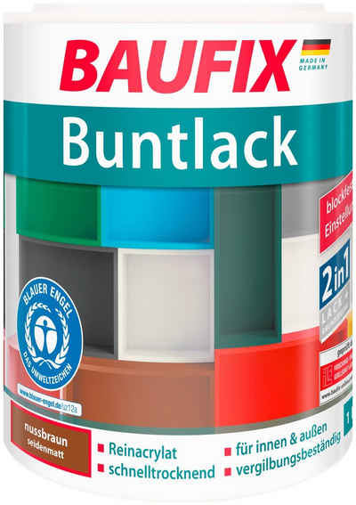 Baufix Acryl-Buntlack »Buntlack seidenmatt«, 1 Liter, braun