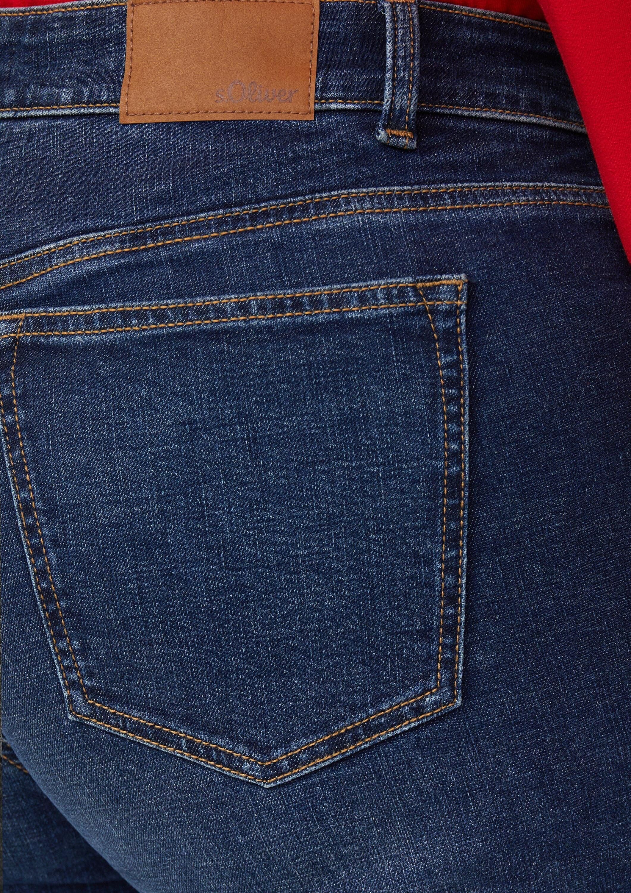 s.Oliver Regular-fit-Jeans Jeans-Hose Jeans / Straight Fit / Mid Rise / Straight Leg / Aufschlag
