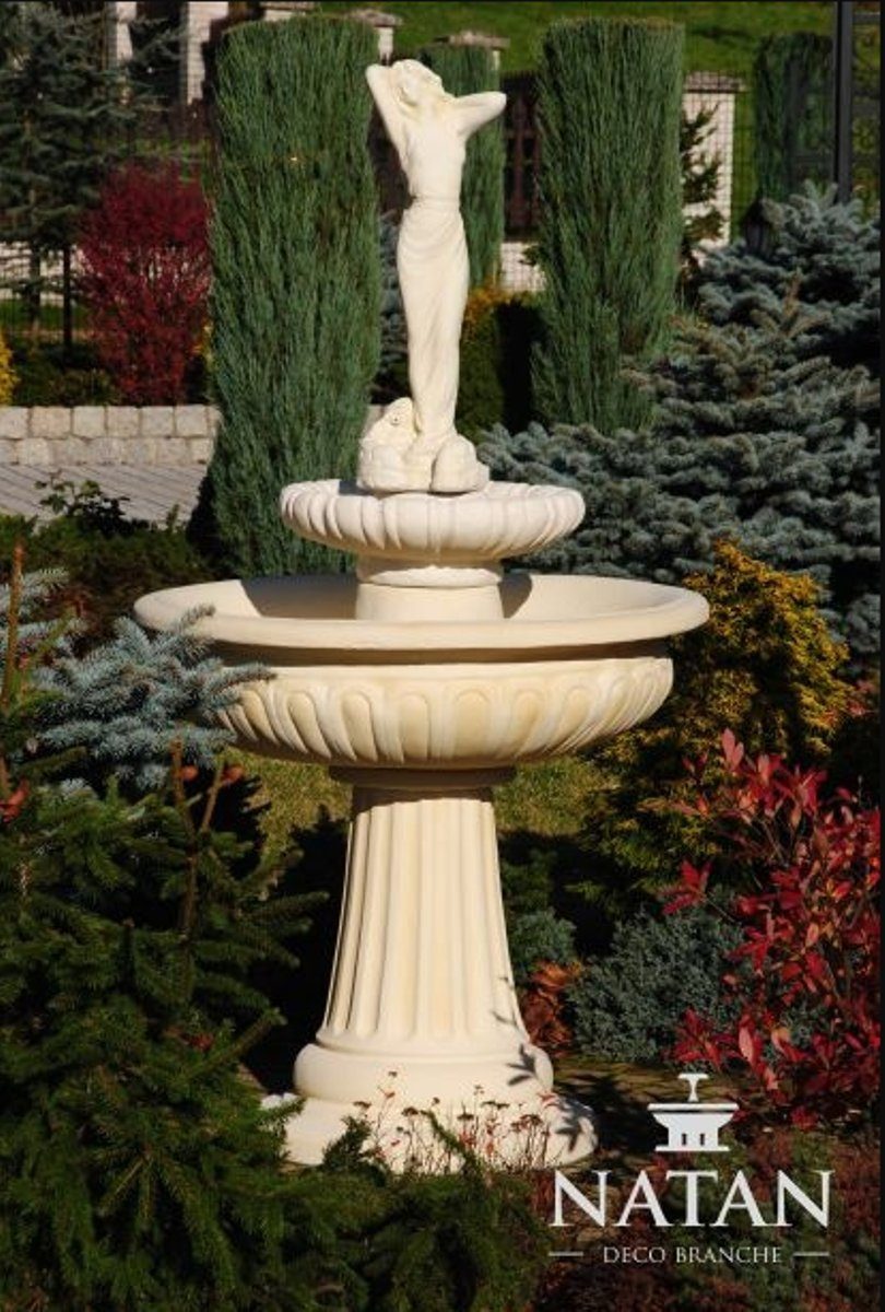 JVmoebel Skulptur Zierbrunnen Springbrunnen Brunnen Deko Garten Fontaine Teich