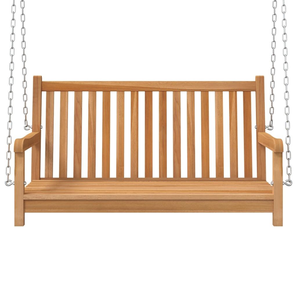 vidaXL Hollywoodschaukel 114 x 60 x 64 cm Hollywoodschaukel Massivholz Teak 114x60x64 cm Holz