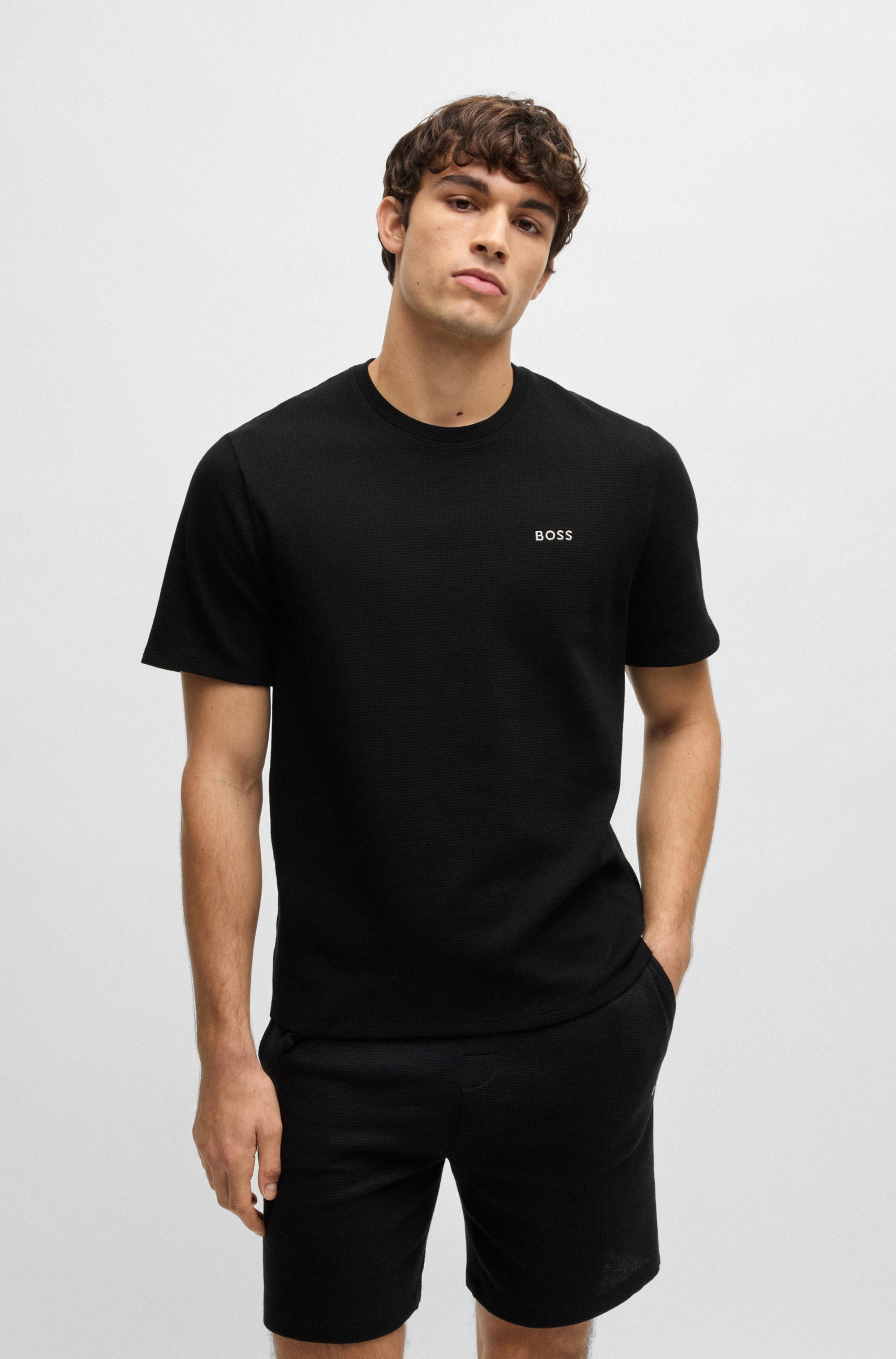Pyjamaoberteil Waffle T-Shirt