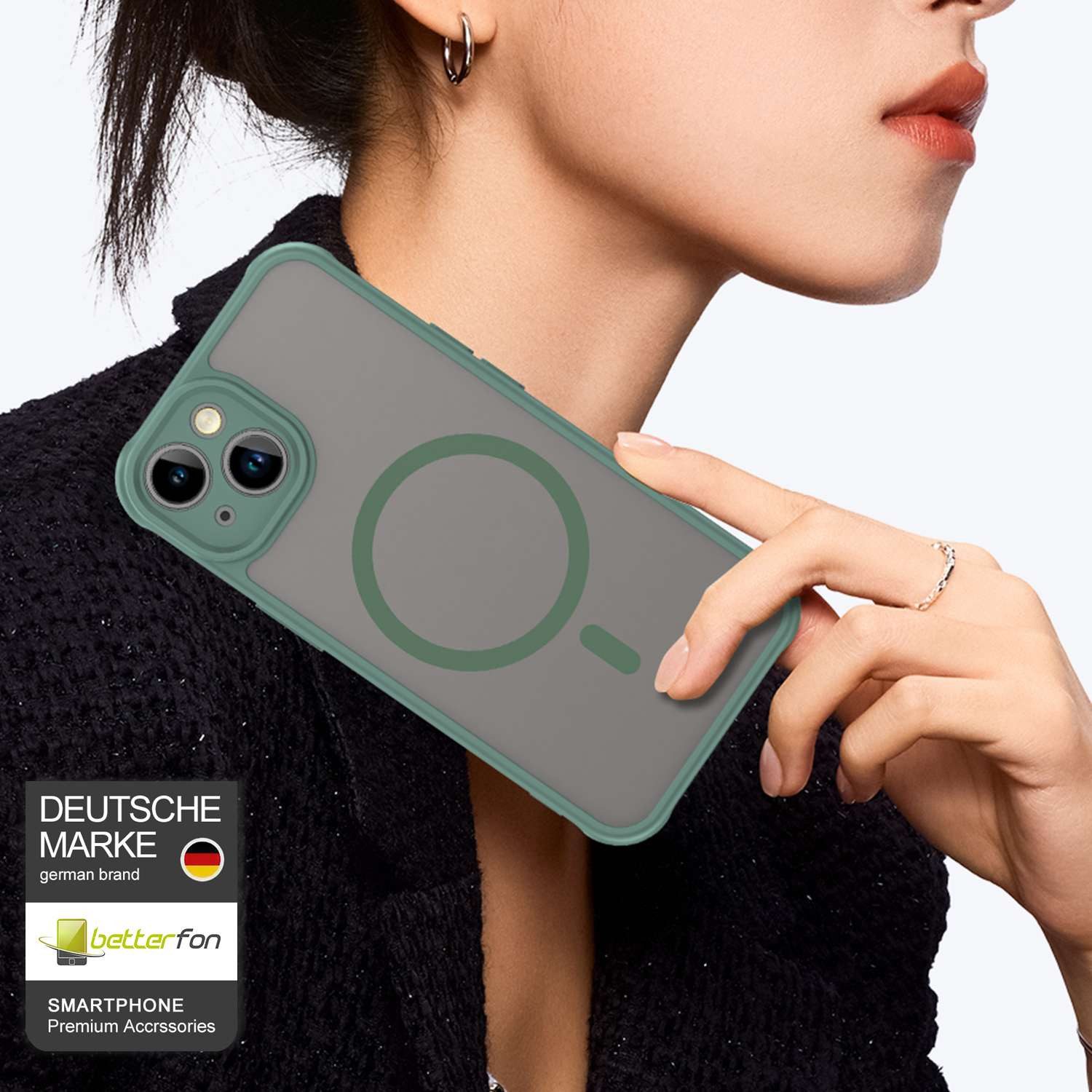 betterfon Handyhülle für Apple iPhone Schutzhülle Case, Magnetisches Laden, mattes Design, kratzfest & stoßfest verarbeitet
