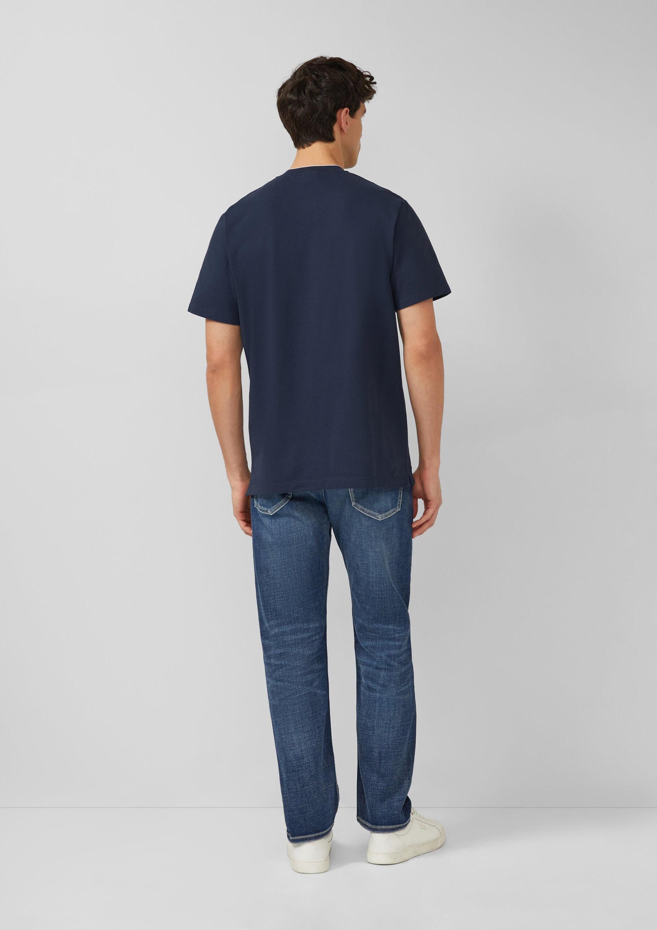 s.Oliver Kurzarmshirt Polo-Shirt Elastisches Poloshirt mit Piqué-Struktur