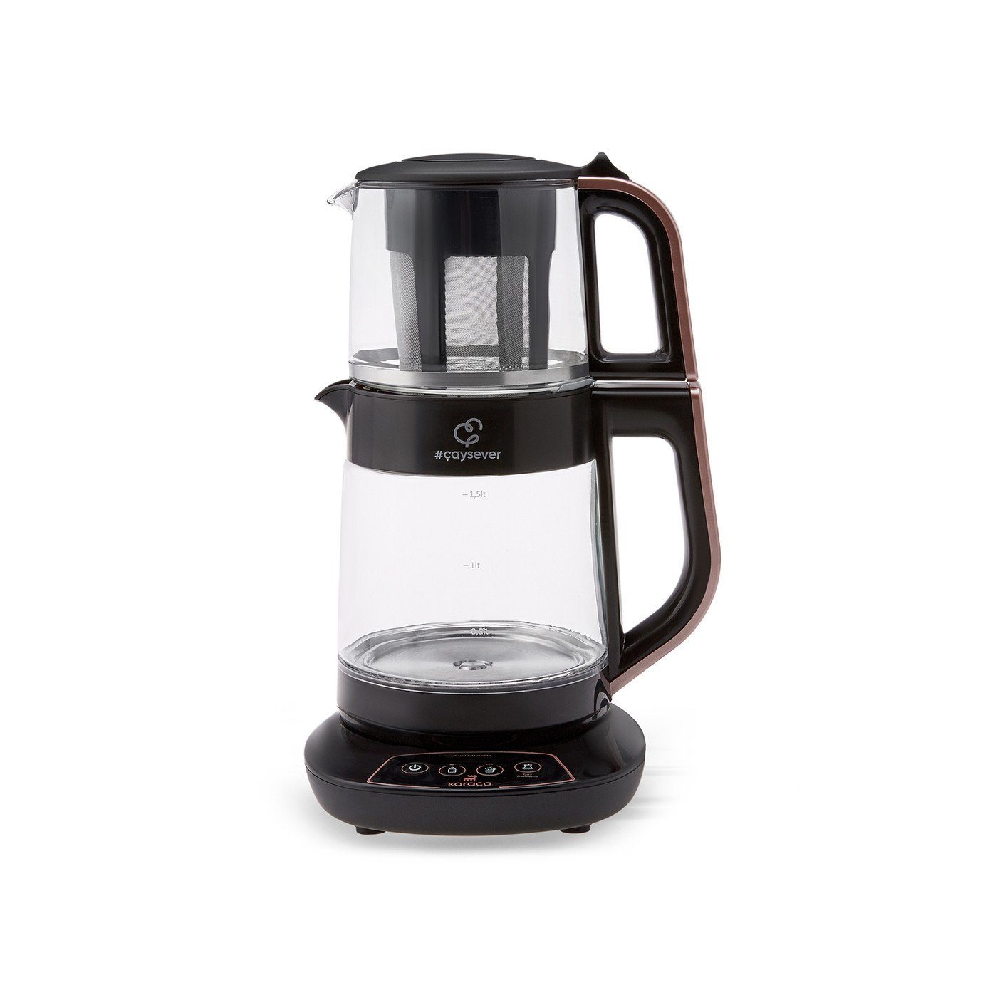 Wasser-/Teekocher Caysever Sprechender Maschine, Stahl, Rosegold Teebereiter, Teapot