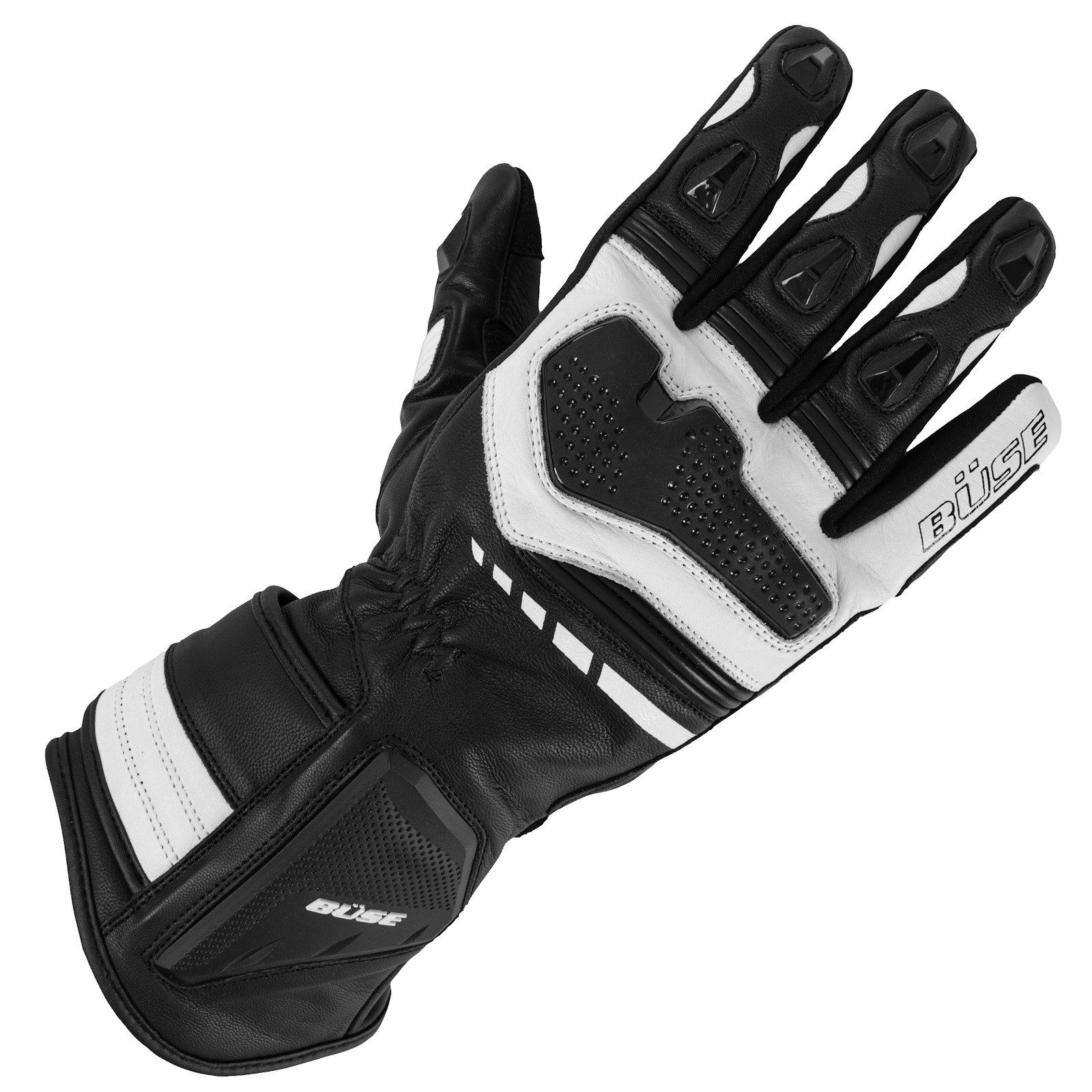 Büse Motorradhandschuhe Büse Trento Handschuhe schwarz / weiß motorradhandschuhe für herren