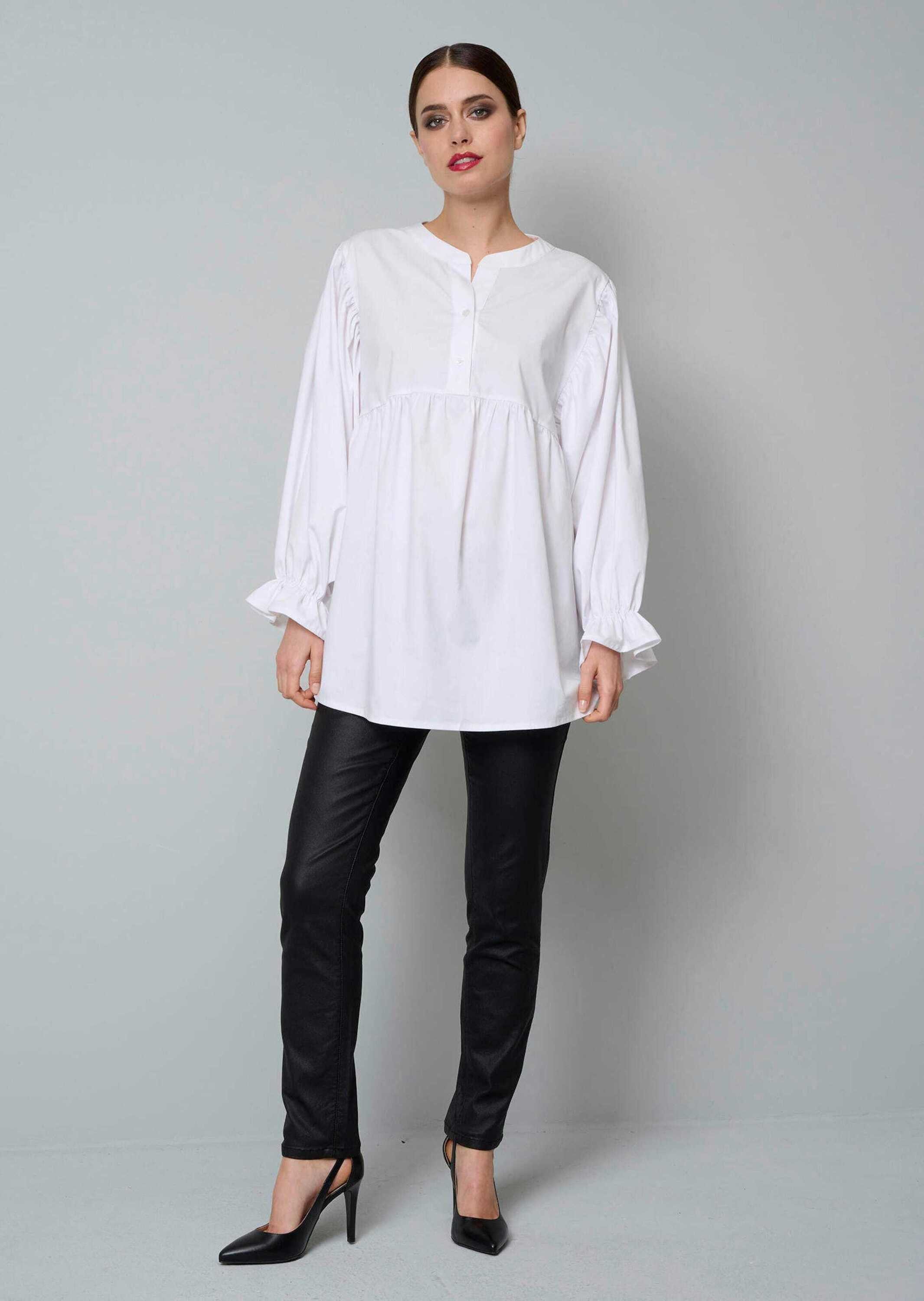 Alba Moda Schlupfbluse Popelinebluse mit Stehkragen günstig online kaufen