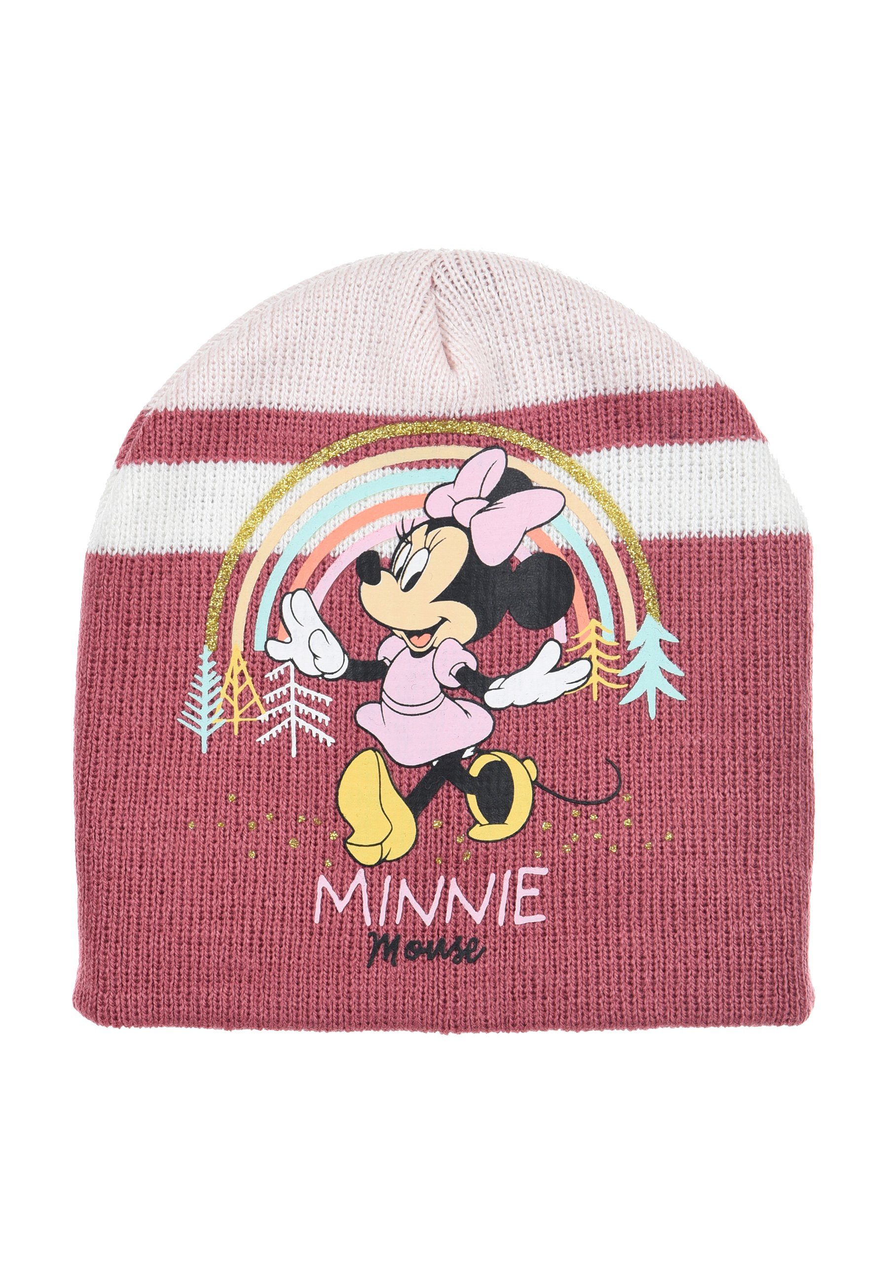 Disney Minnie Mouse Beanie Baby Mädchen Winter-Mütze Beanie Pink