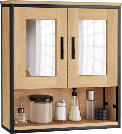 EUGAD Spiegelschrank (1-St) Badezimmerschrank hängend mit 2Spiegeln&3Ablagen