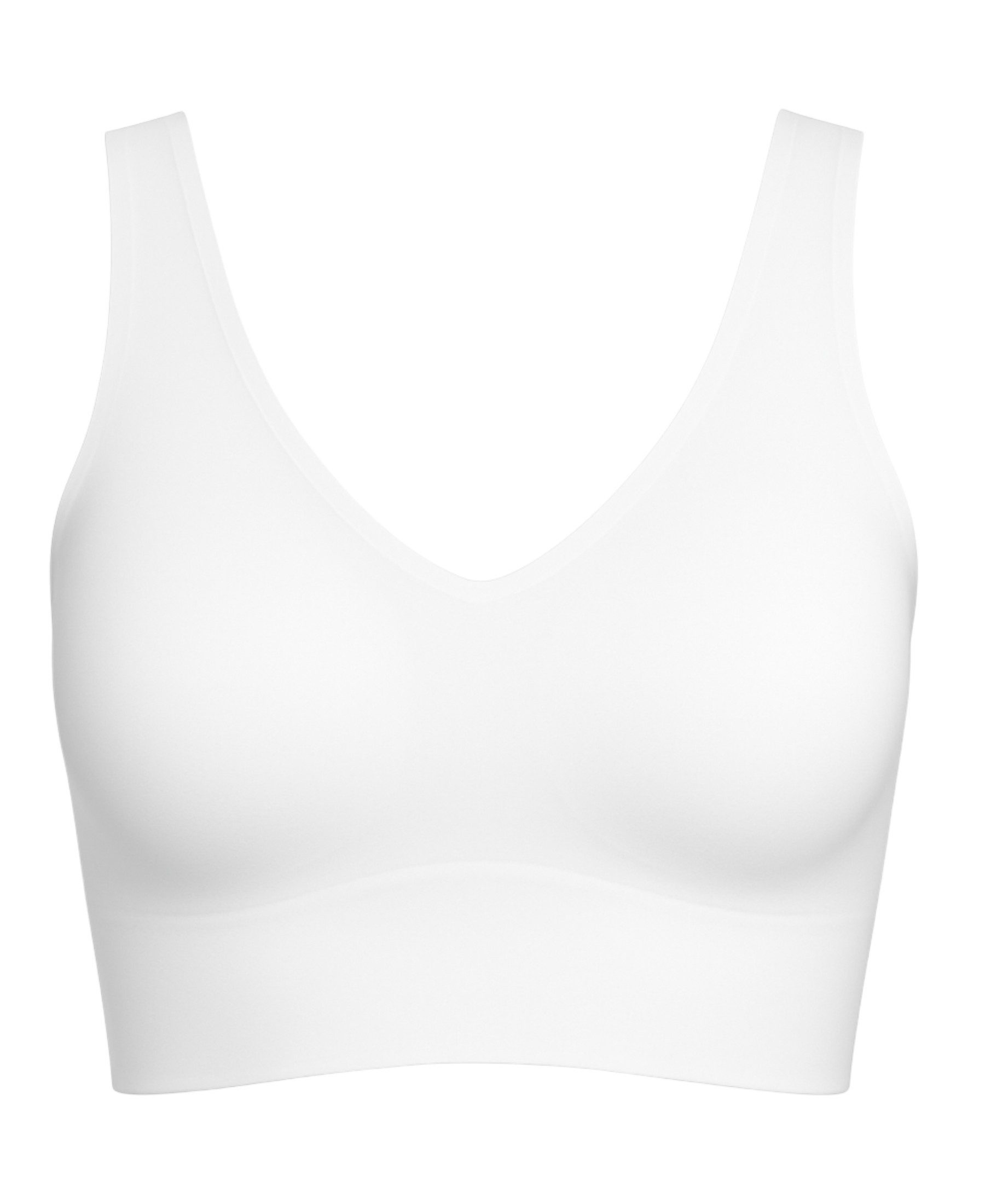 fashionshowcase Bustier mit Softpads – nahtlos, elastisch, figurformend, ohne Bügel, bequem (1-tlg) Nahtlos, Vorderverschluss, mit Softpads