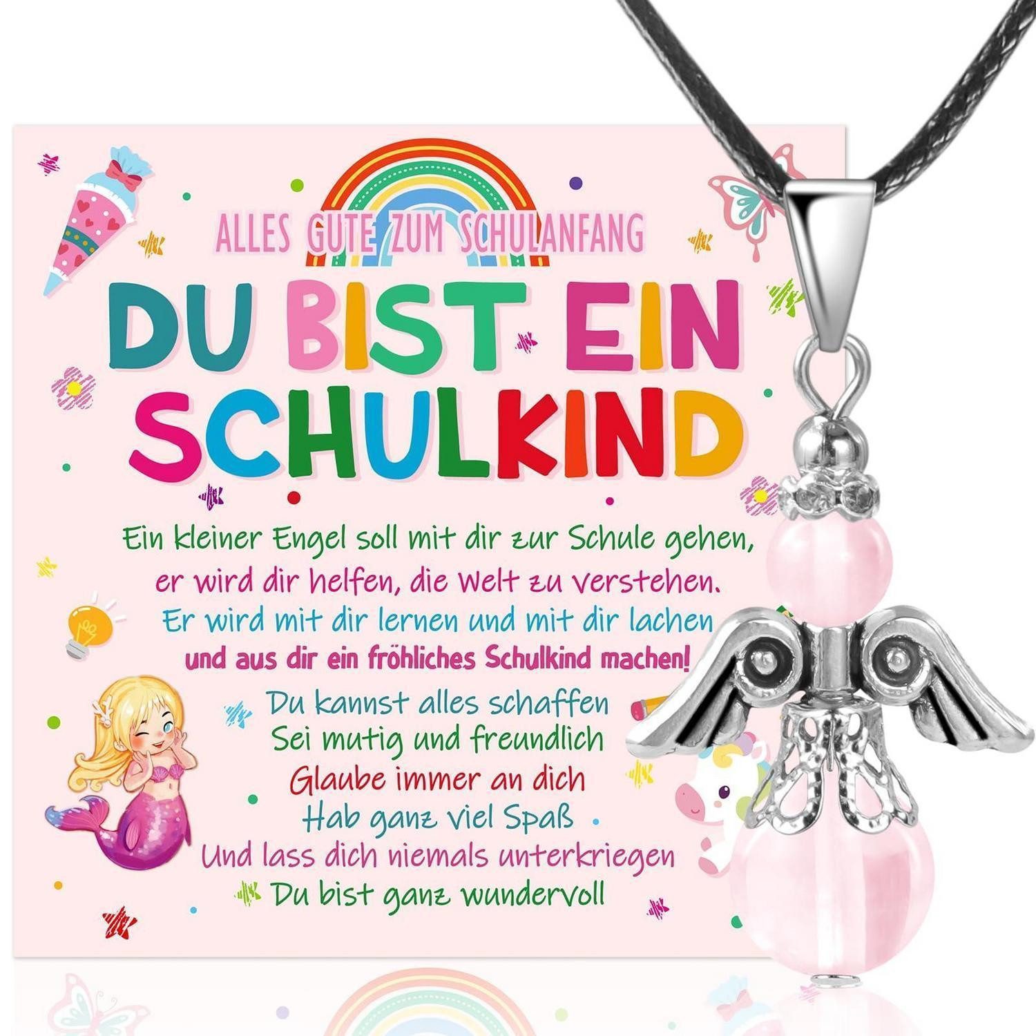 LuxusKollektion Kette mit Anhänger Schutzengel Halskette Mädchen Schultüte Füllung