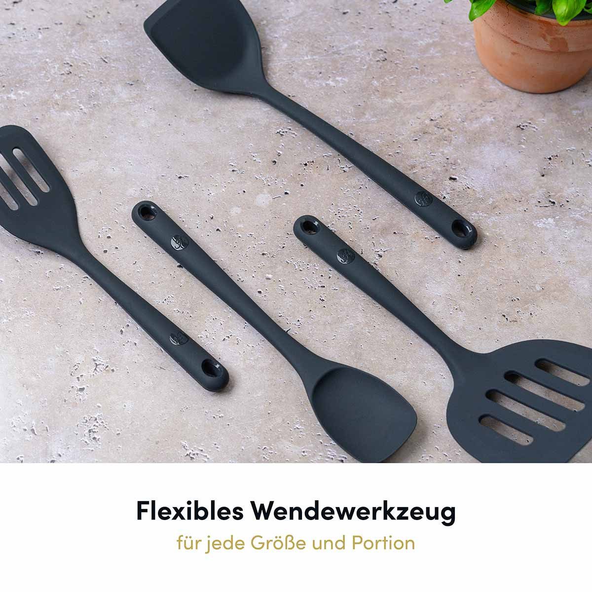 Hoffmann Germany Kochbesteck-Set 16-tlg. Küchenhelfer XXL Pfannenwender Kochlöffel (Set, 16-tlg., 16-tlg.: Pfannenwender, Kochlöffel, Zange, Stampfer, Ablage u. – Bild 4 von 5