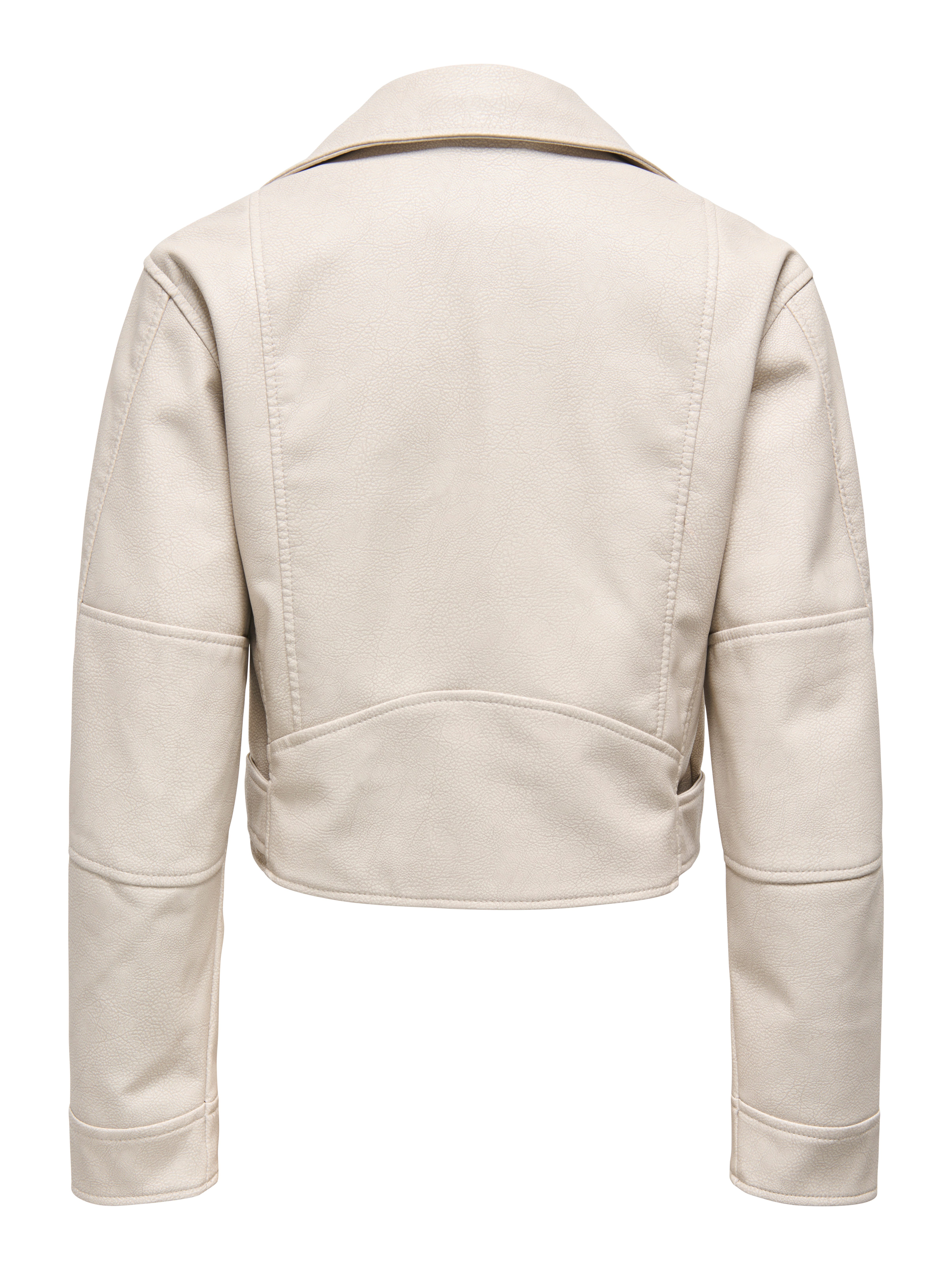 ONLY Lederimitatjacke ONLPAULINE FAUX LEATHER JACKET CC OTW mit Biker-Style Details