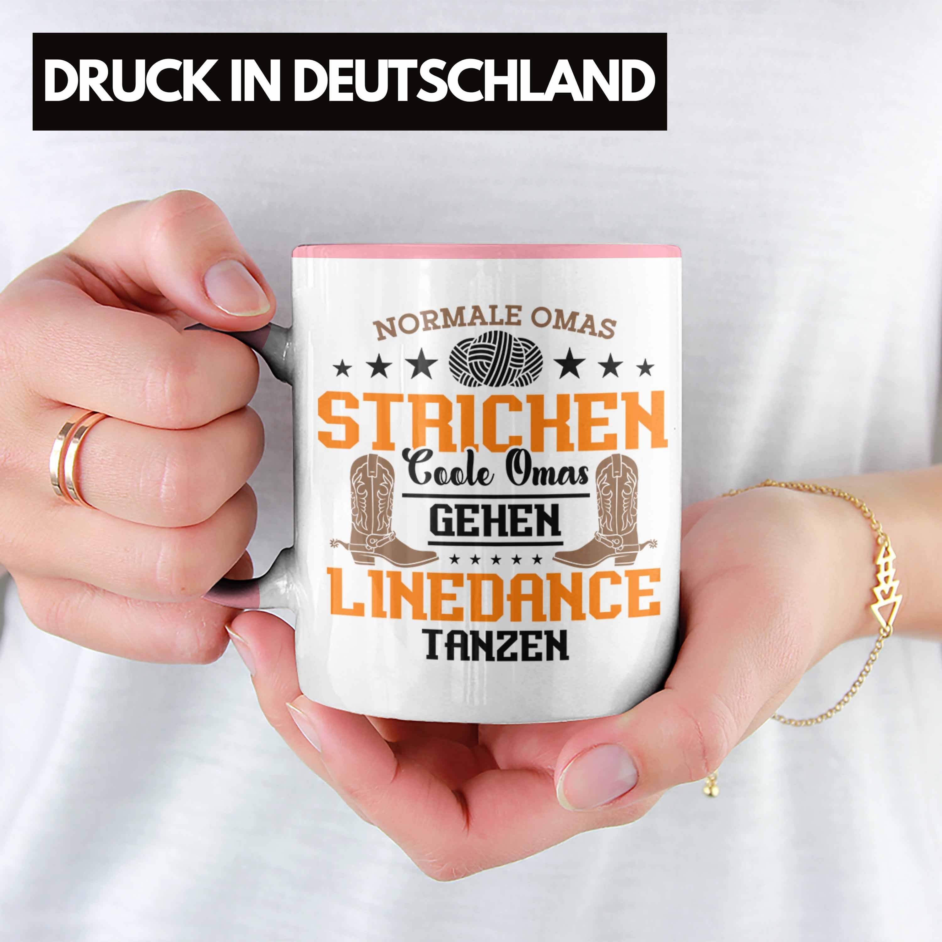 Rosa Tasse Geschenk Trendation Oma Lustige für Line Tasse Dance