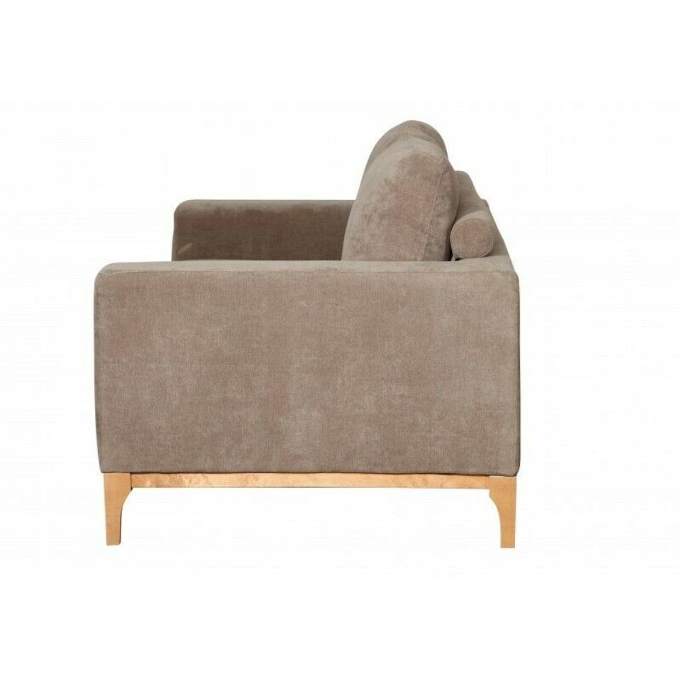 Wohnzimmer Luxus Design Neu, Brauner Dreisitzer JVmoebel Made Polstermöbel in Sofa Textil Europe