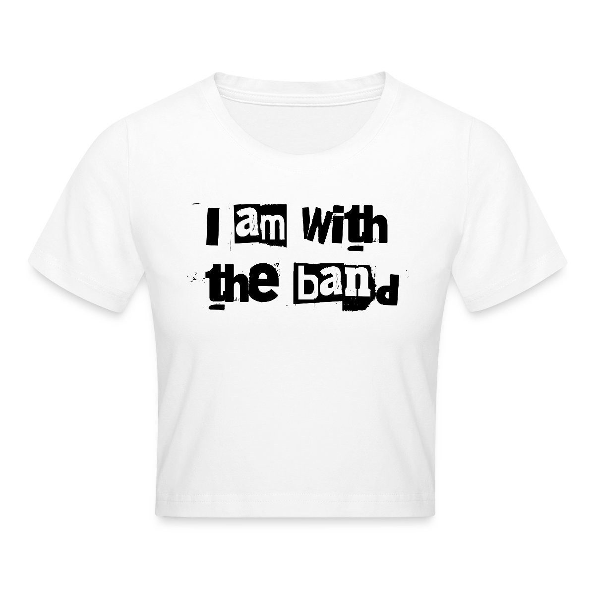 Spreadshirt T-Shirt I Am With The Band Festival Rock Bandshirt Crop Top (1-tlg)
