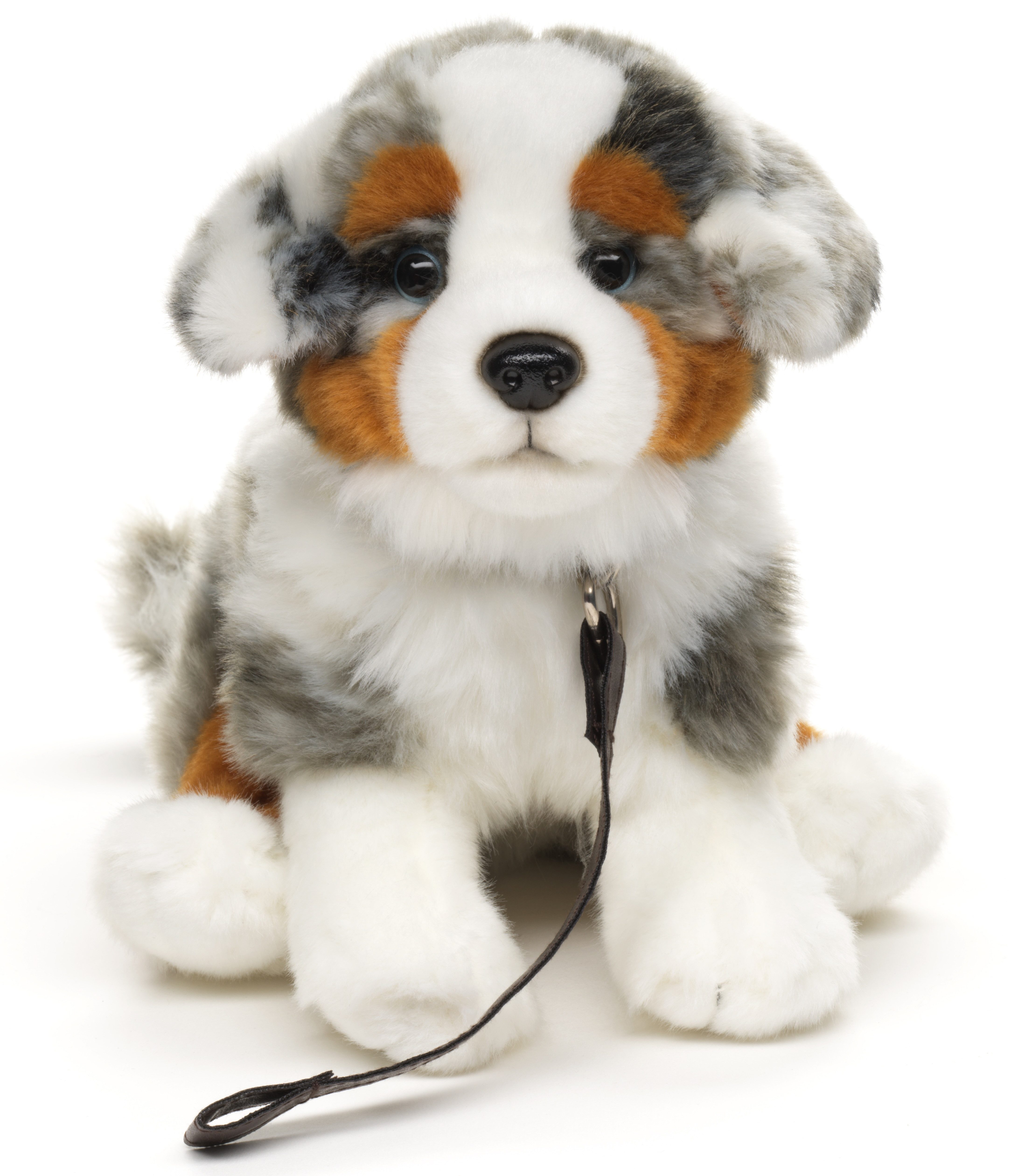 Uni-Toys Kuscheltier Australischer Schäferhund - 27 cm - mit/ohne Leine - Plüschtier, zu 100 % recyceltes Füllmaterial
