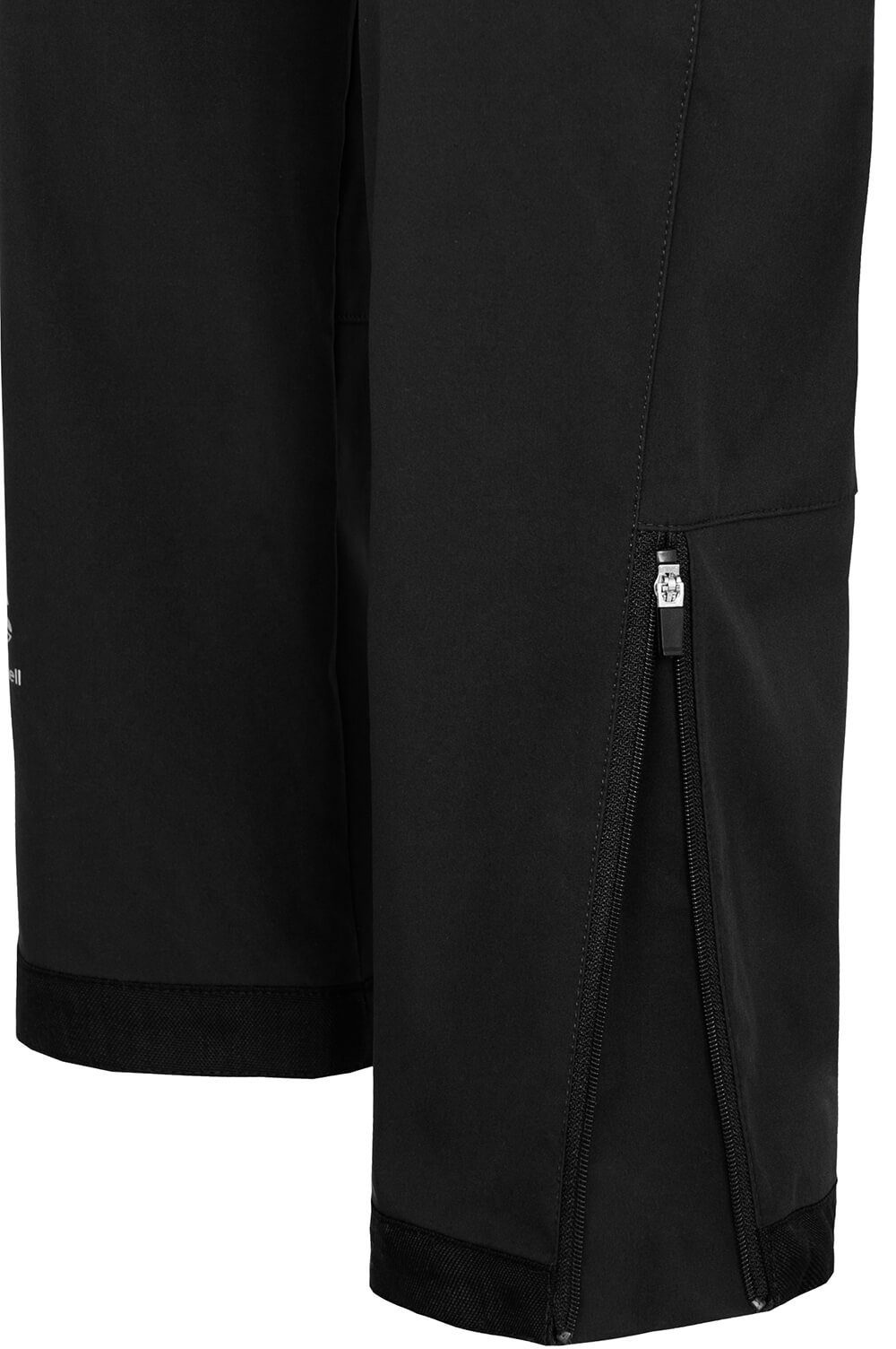 Damen Kurzgrößen, schwarz winddicht, TESSE Bergson Softshellhose, Outdoorhose (slim) strapazierfähig, COMFORT