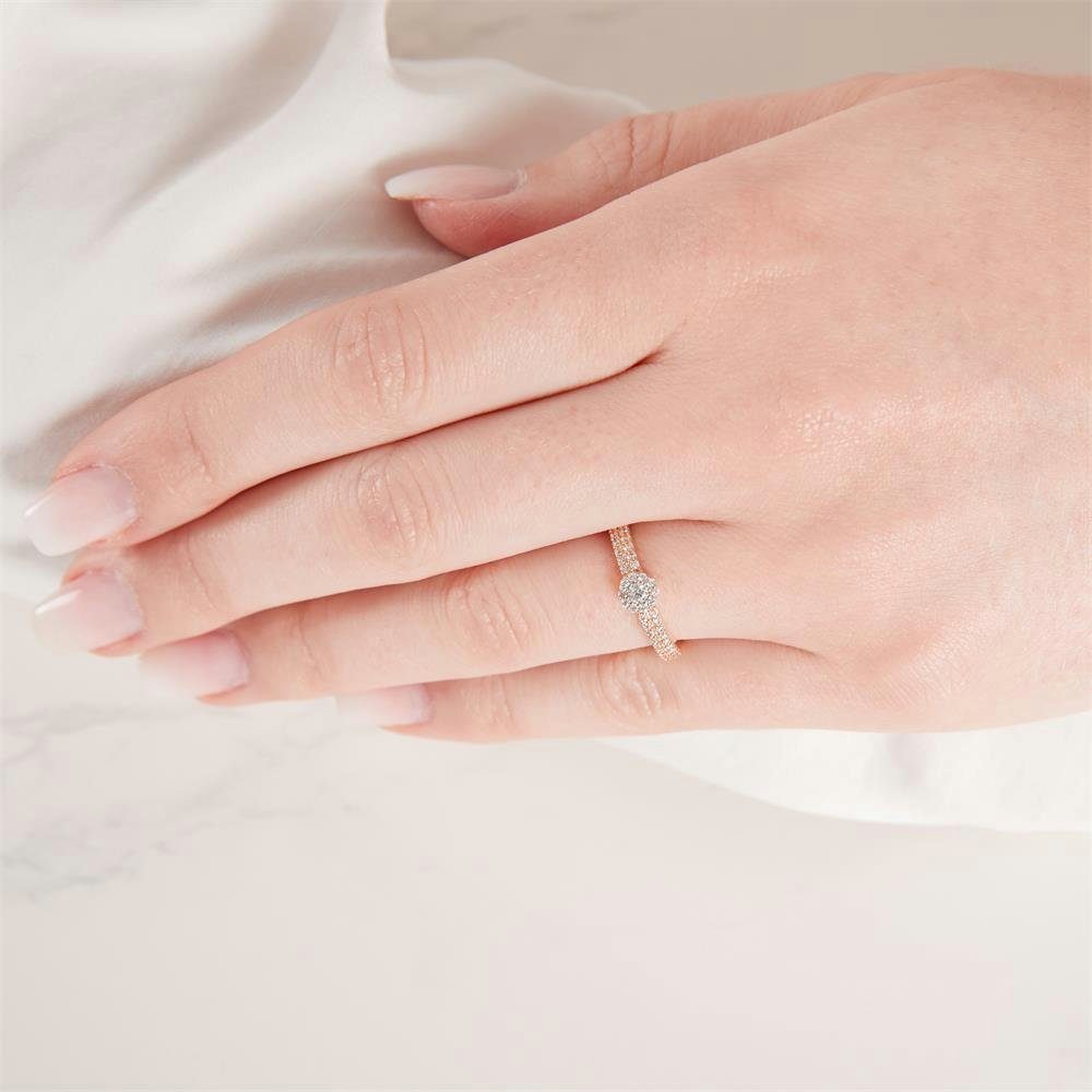 JEWLIX Goldring JEWLIX Verlobungsring aus 375er Gold mit Zirkonia günstig online kaufen