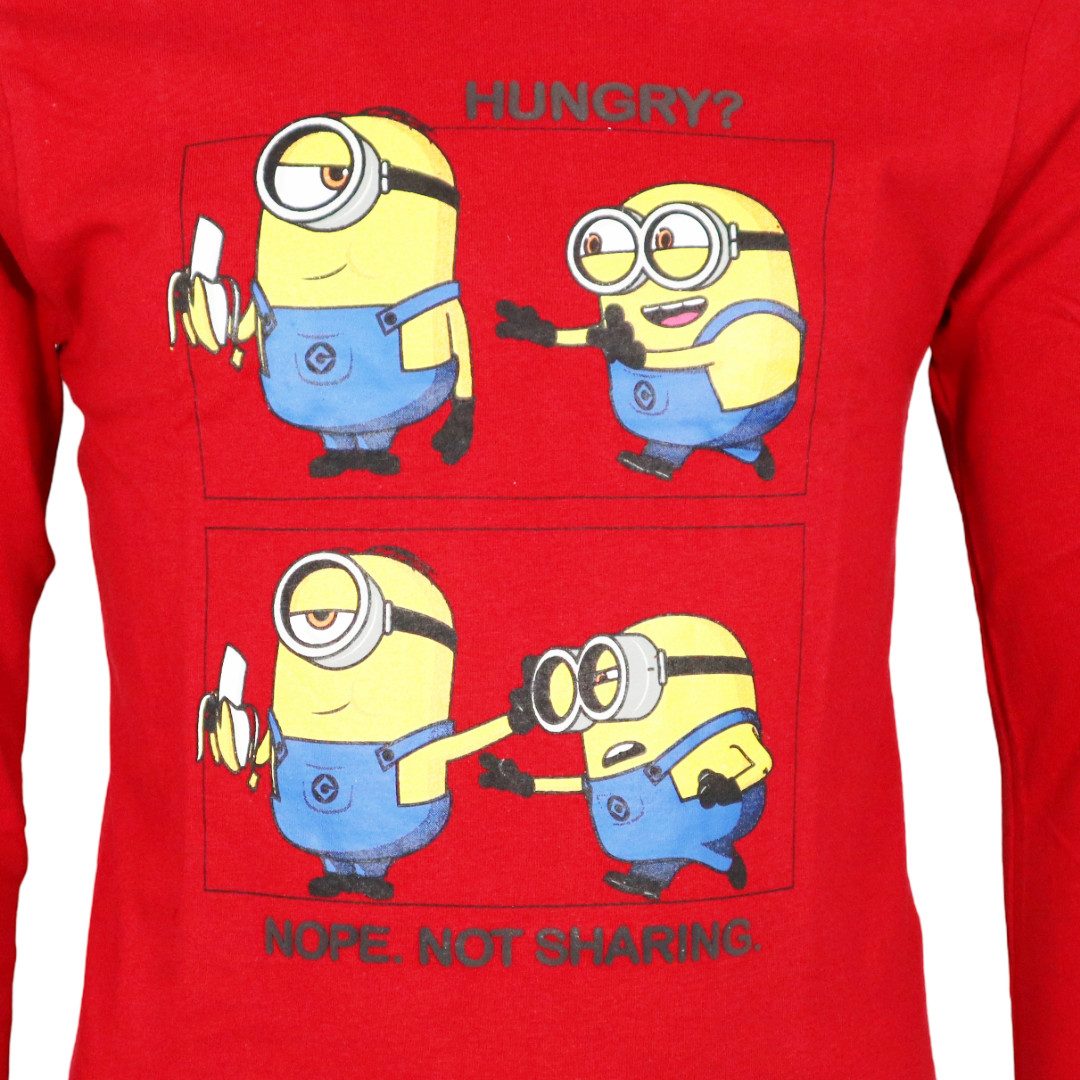 Minions Langarmshirt Die Minions Kinder Jungen langarm Shirt Langarmshirt 100% Baumwolle, Gr. 104-134