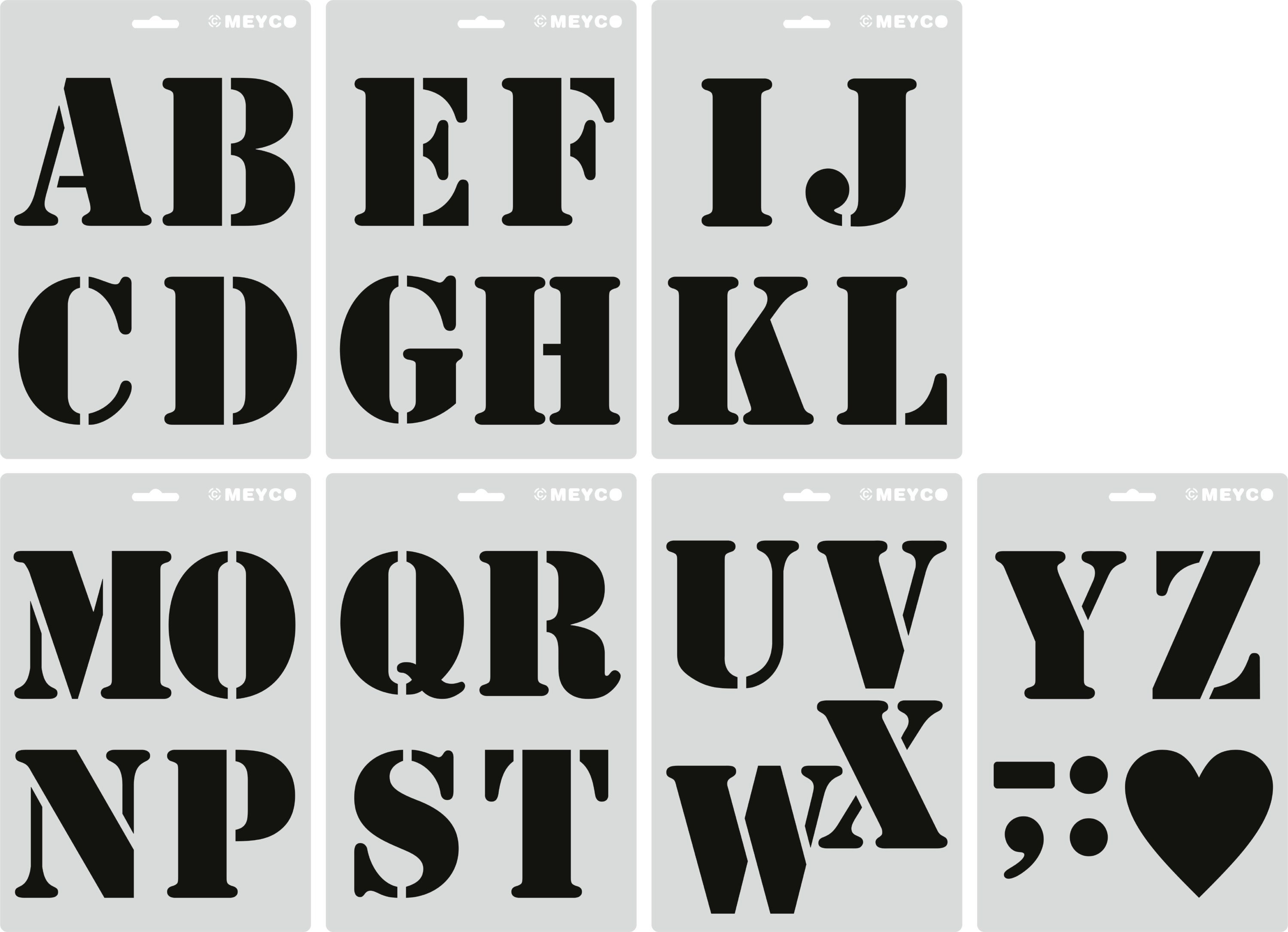 MEYCO Hobby Malschablone, 31 cm x 21 cm, 7 Stück