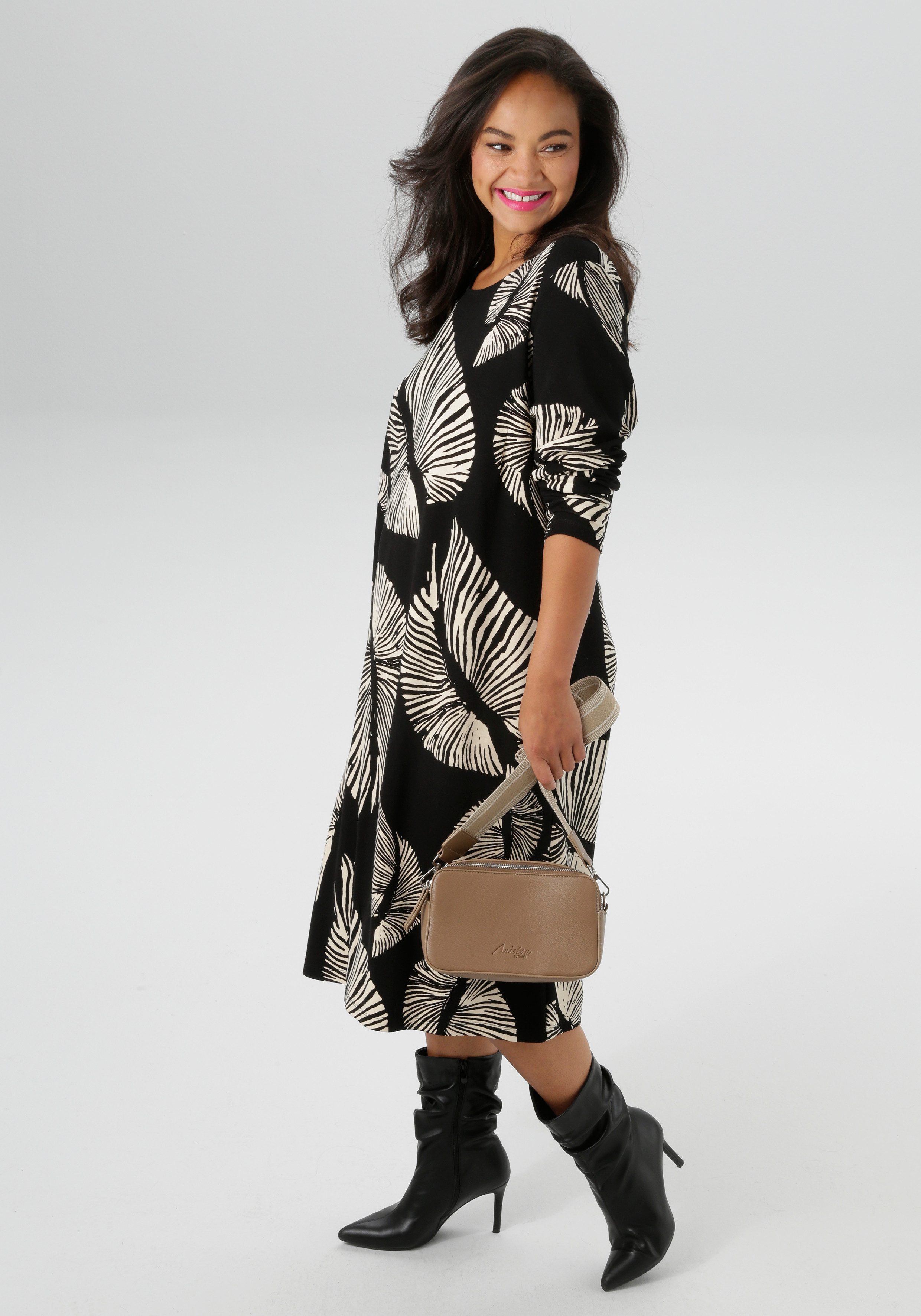 Aniston PLUS Jerseykleid aus weicher Milano Rib-Qualität günstig online kaufen