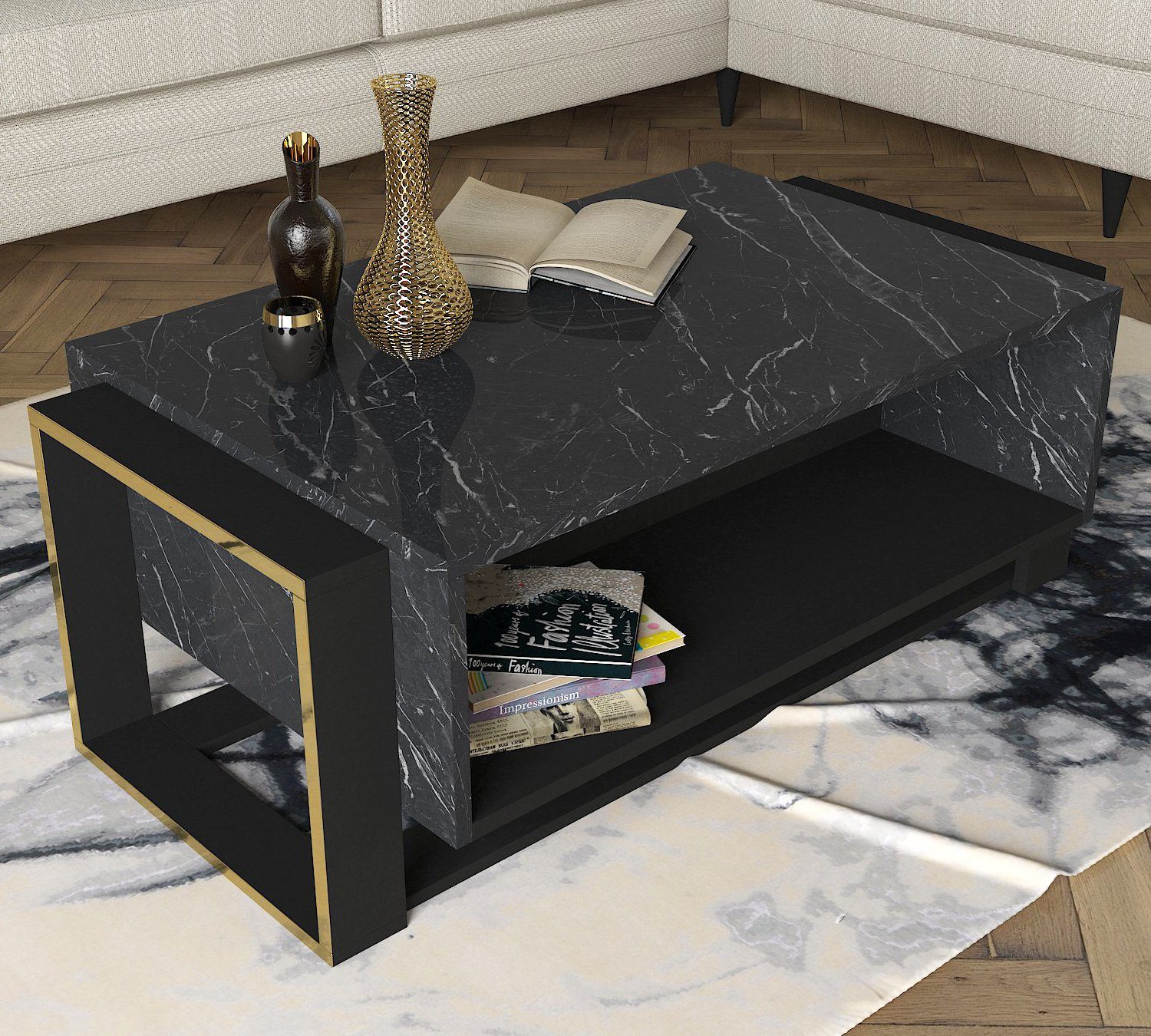 moebel17 Couchtisch Couchtisch Bianco Rebab Braun günstig online kaufen