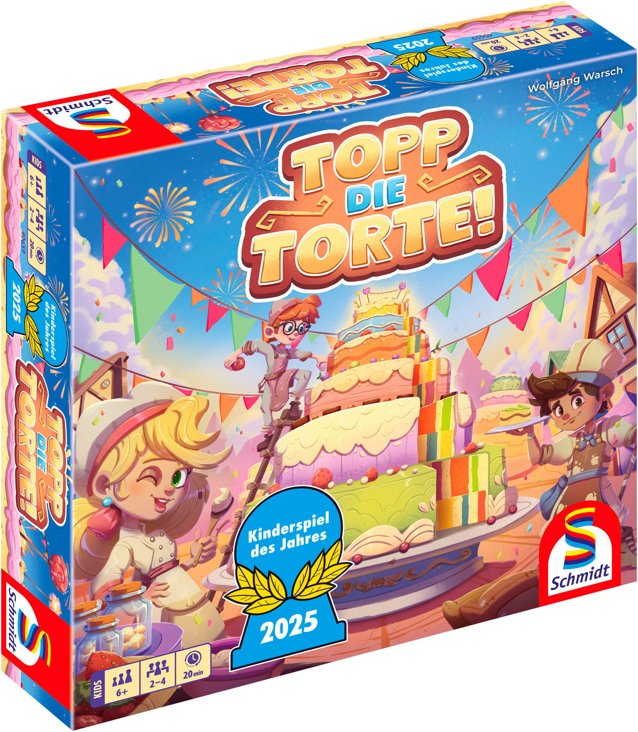 Schmidt Spiele Spiel Topp die Torte, Kinderspiel des Jahres 2025, Made in Germany