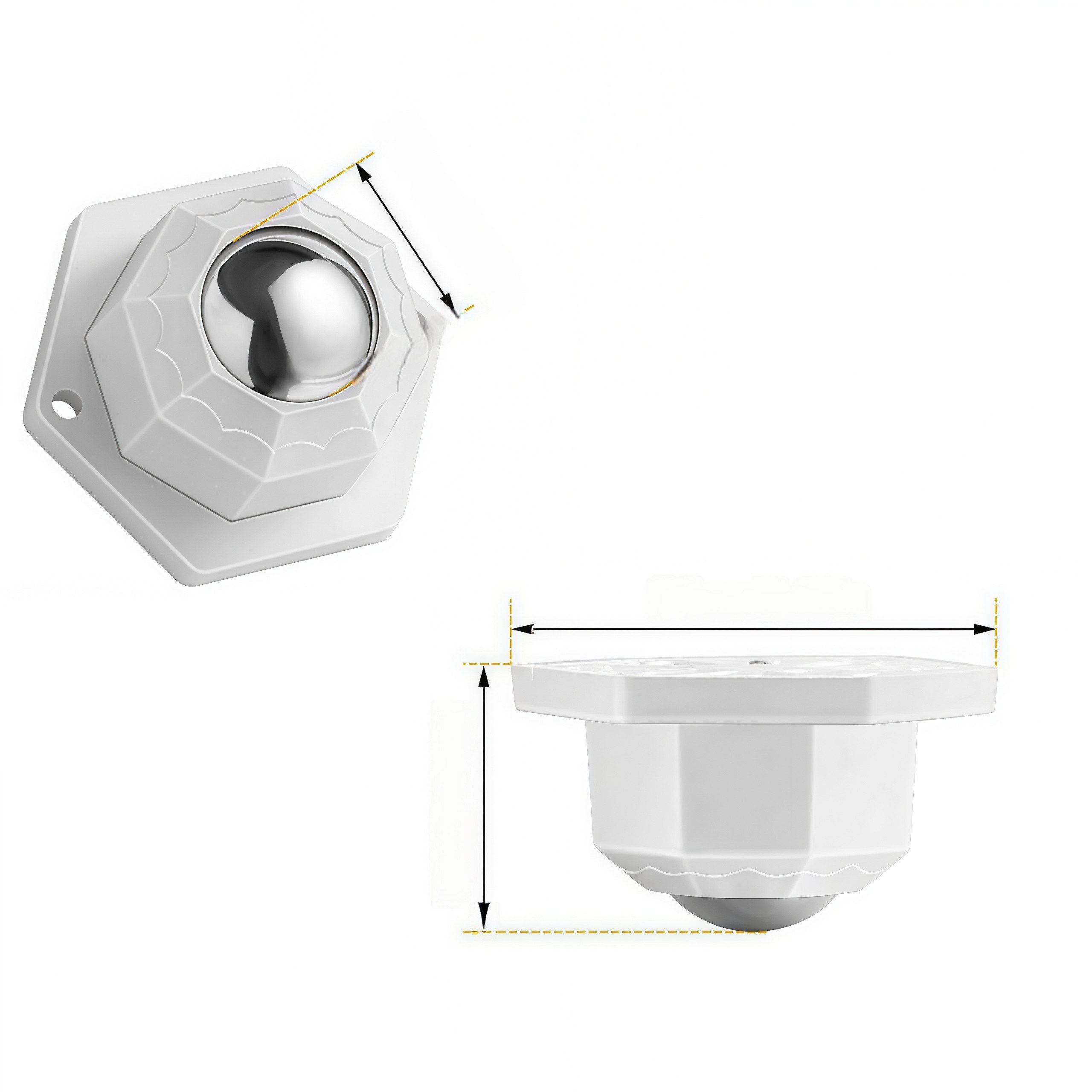 FOUORTUNATE-BEE Lenkrolle 360° Möbelrollen Set, 8 Stück, selbstklebend und drehbar, (8-St), Leise Drehrollen für Möbel, einfache Montage ohne Bohren