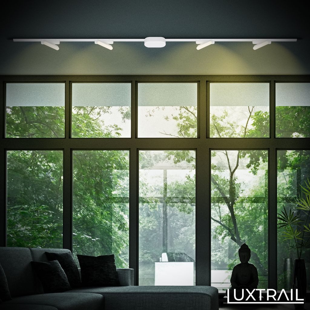 Briloner Leuchten LED Deckenleuchte 8030016, LED fest integriert, 3000K - Warmweiß, LED Tracklight 130mm Weiß 5,5W Schienensystem Luxtrail Wohnzimmer Büro