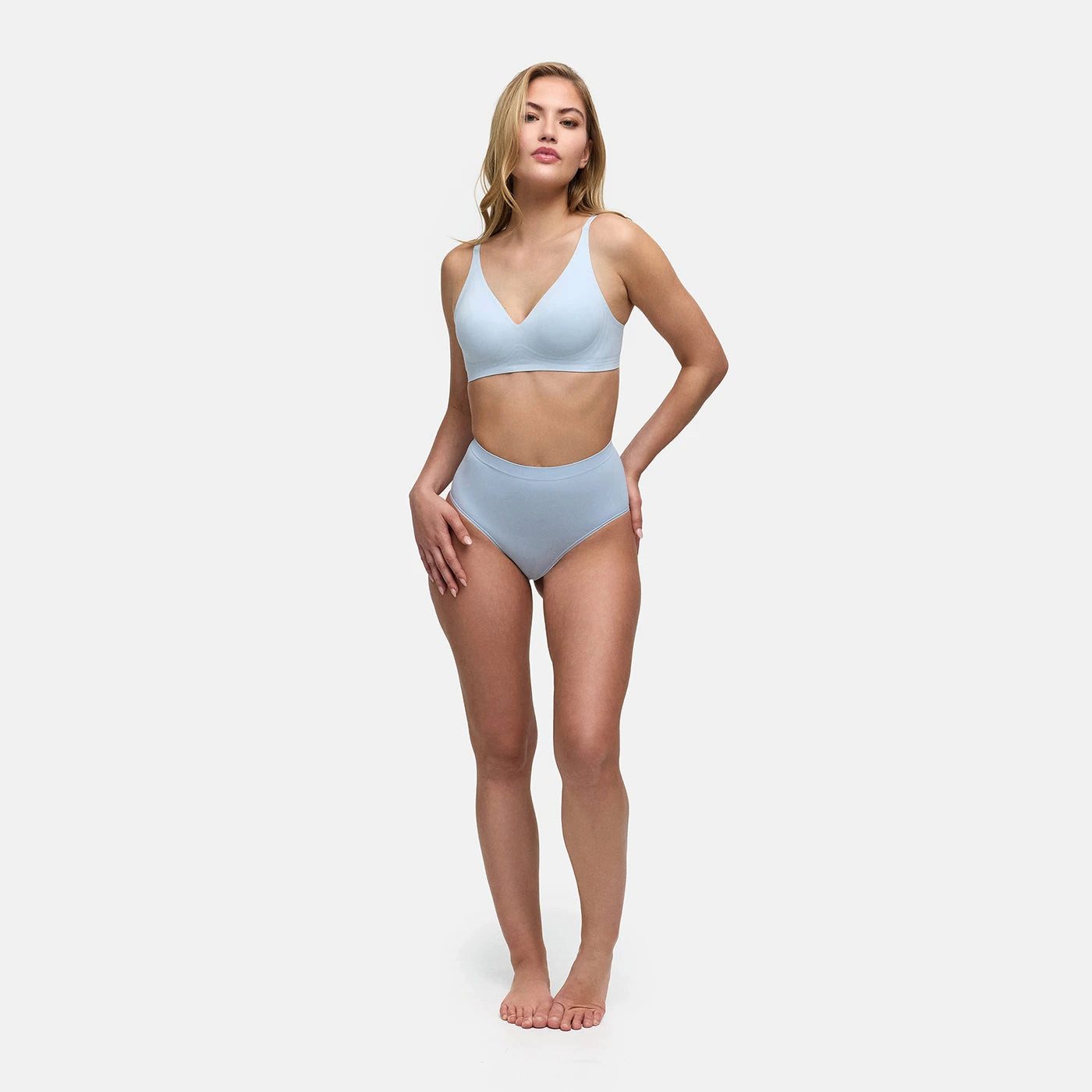 Tanga Seamless High-Waist Tanga, 3er Pack-Baby Blue-XL