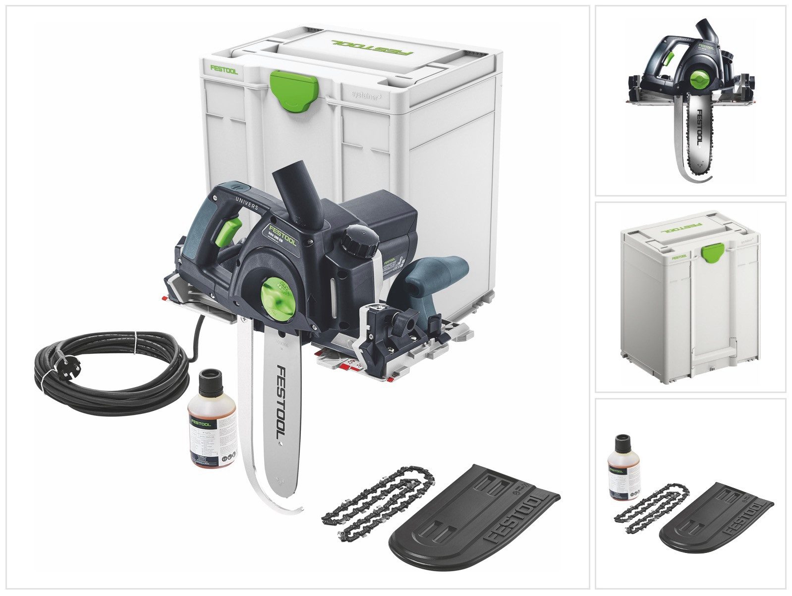 FESTOOL Kompakt-Handkreissäge SSU 200 EB-Plus UNIVERS Schwertsäge 1600 W 200 mm + Systainer (57656