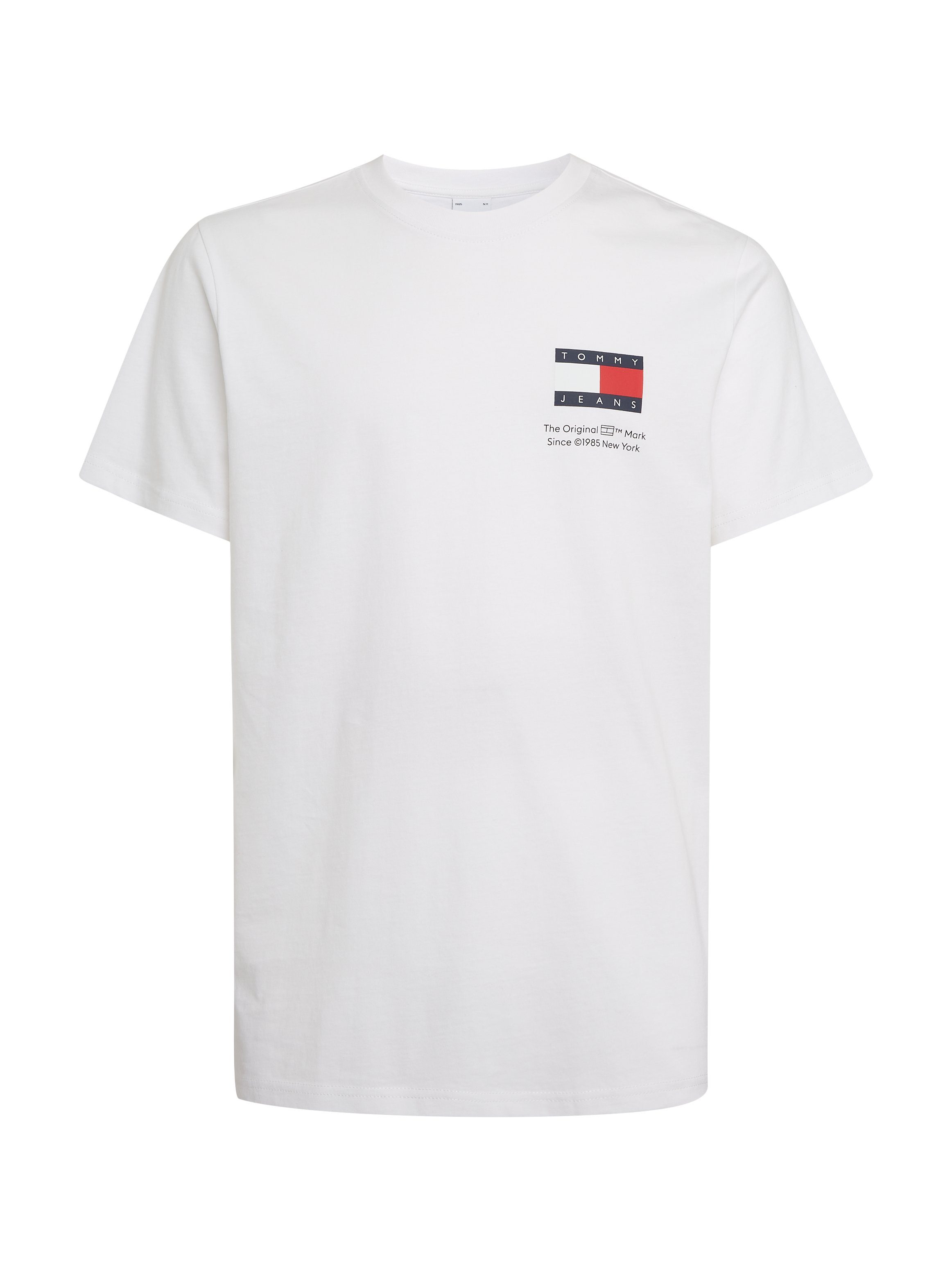 Tommy T-Shirt TJM ESSENTIAL EXT TEE Jeans SLIM Jeans White Plus Logo-Schriftzug Tommy mit FLAG