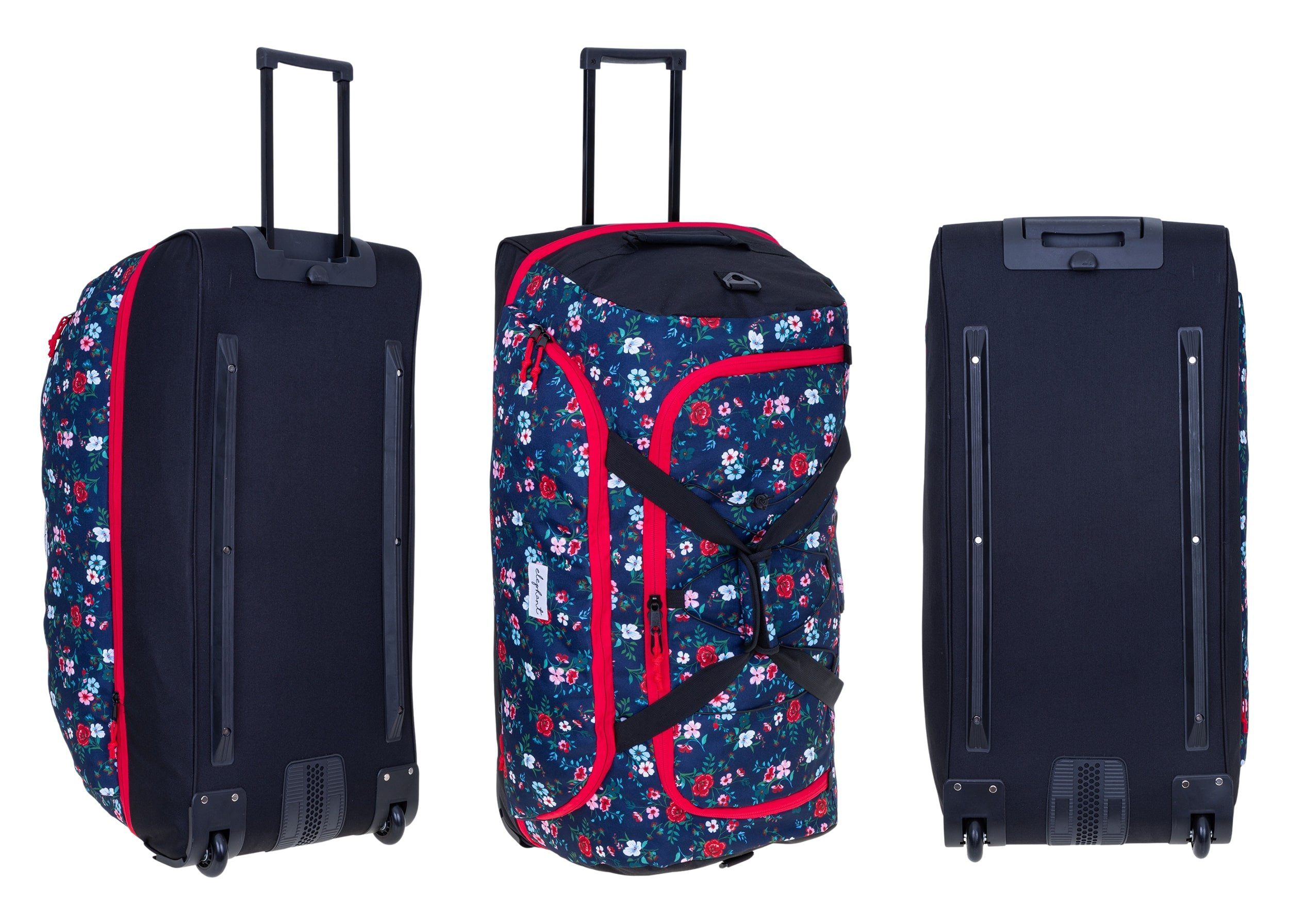 ELEPHANT Weichgepäck-Trolley Cruiser Trolley 100-135 L Reisetasche Travel Flower, Damen Tasche Softcase Gepäck Reise Urlaub Trolly