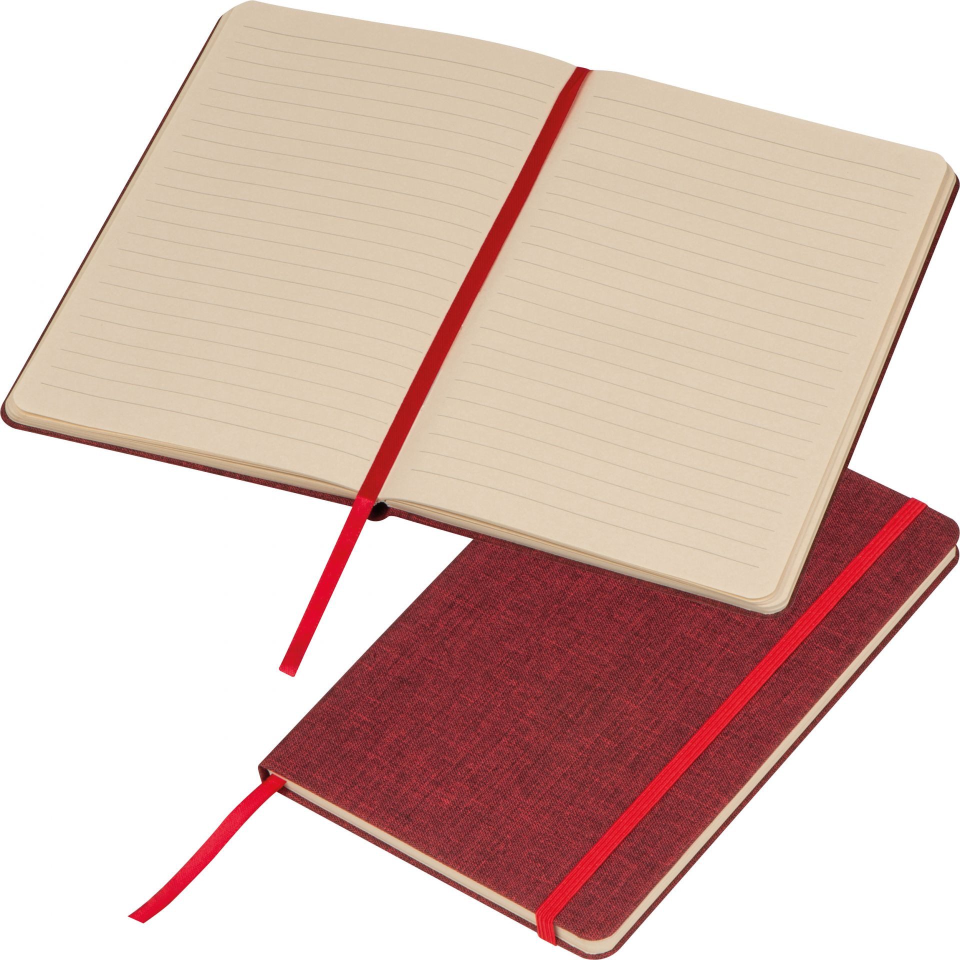Notizbuch Notizbuch / mit gewebtem Einband / DIN A5 / 160 Seiten liniert / Farbe