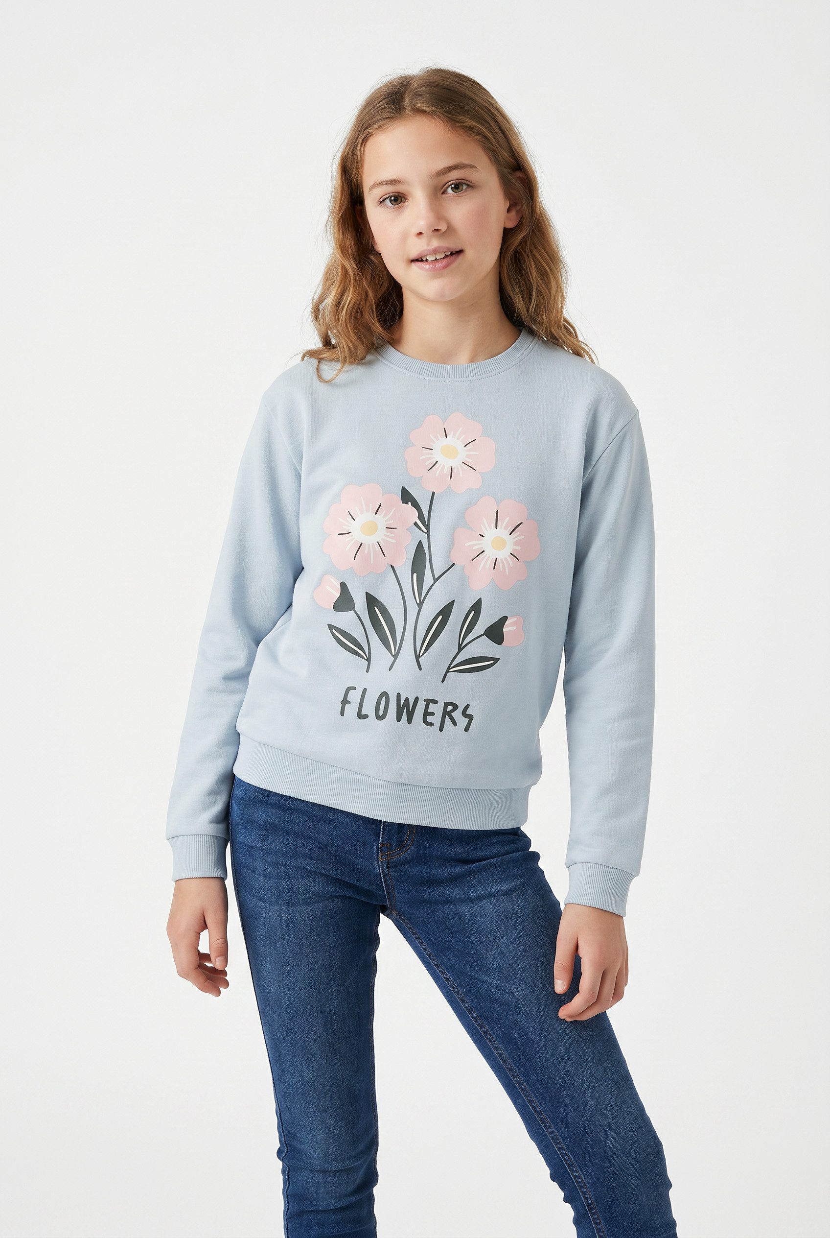 Name It Sweatshirt NKFVASACHA LS NREG SWEAT UNB Baumwolle, regular fit