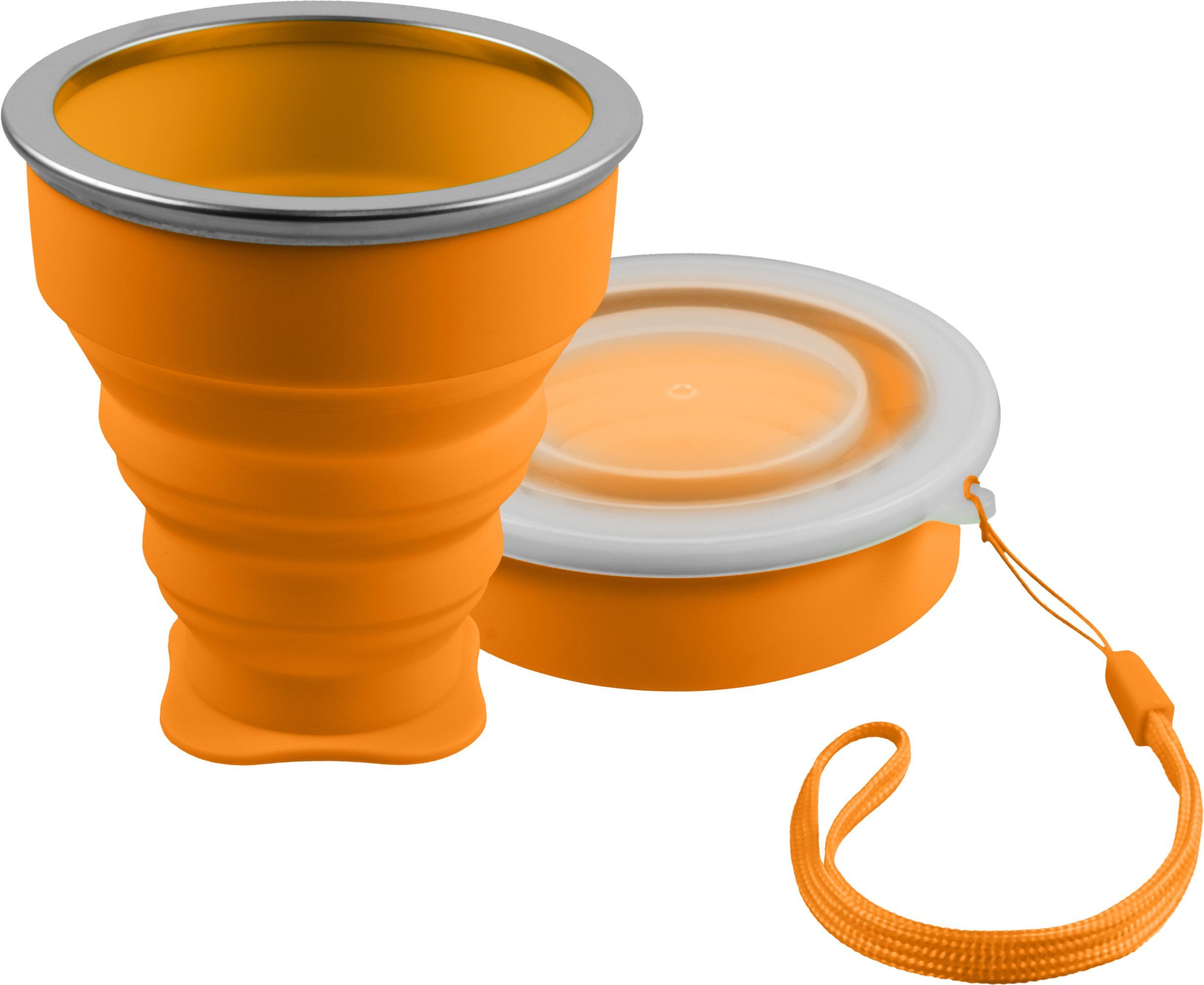 SHIBBY Кружки Faltbarer Silikon-Becher - Reisetasse Camping Trinkbecher – 210ml