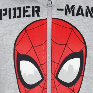 MARVEL Hoodie Marvel Spiderman Kinder Jungen Fleece Kapuzenpullover Jacke Gr. 104 bis 152