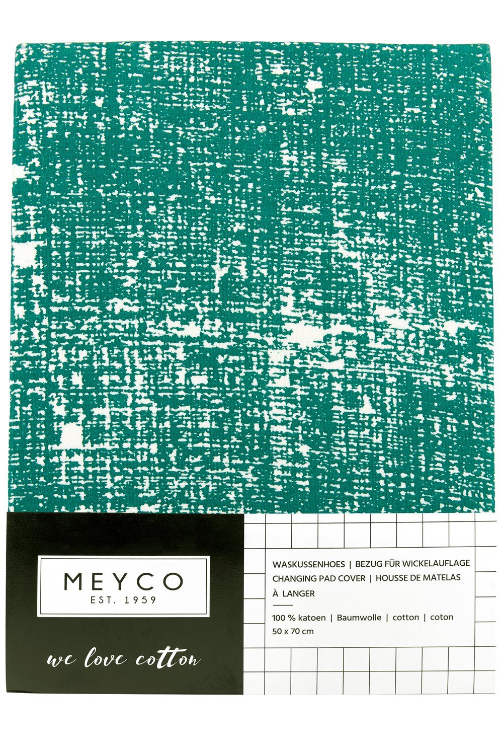 Baby Lines 50x70cm (1-tlg), Emerald Meyco Wickelauflagenbezug Fine Green