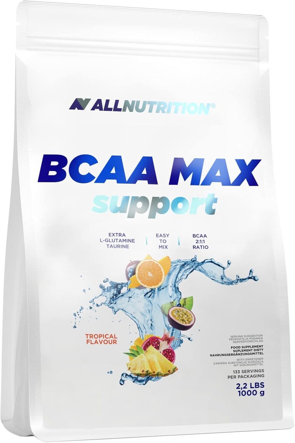 ALL NUTRITION BCAA 2:1:1 Pulver 1000g Aminosäure BCAAs Anabol Aminosäuren 1 Kg Pulver, 3750 mg BCAA pro Portion
