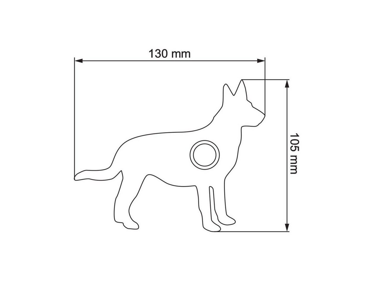 Thumbnail - Bravios Briefkasten Klingeltaster Hund ''Emma'' Rot