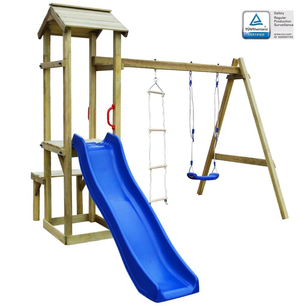 vidaXL Spielturm »Spielturm mit Rutsche Schaukel Leiter 238×228×218 cm