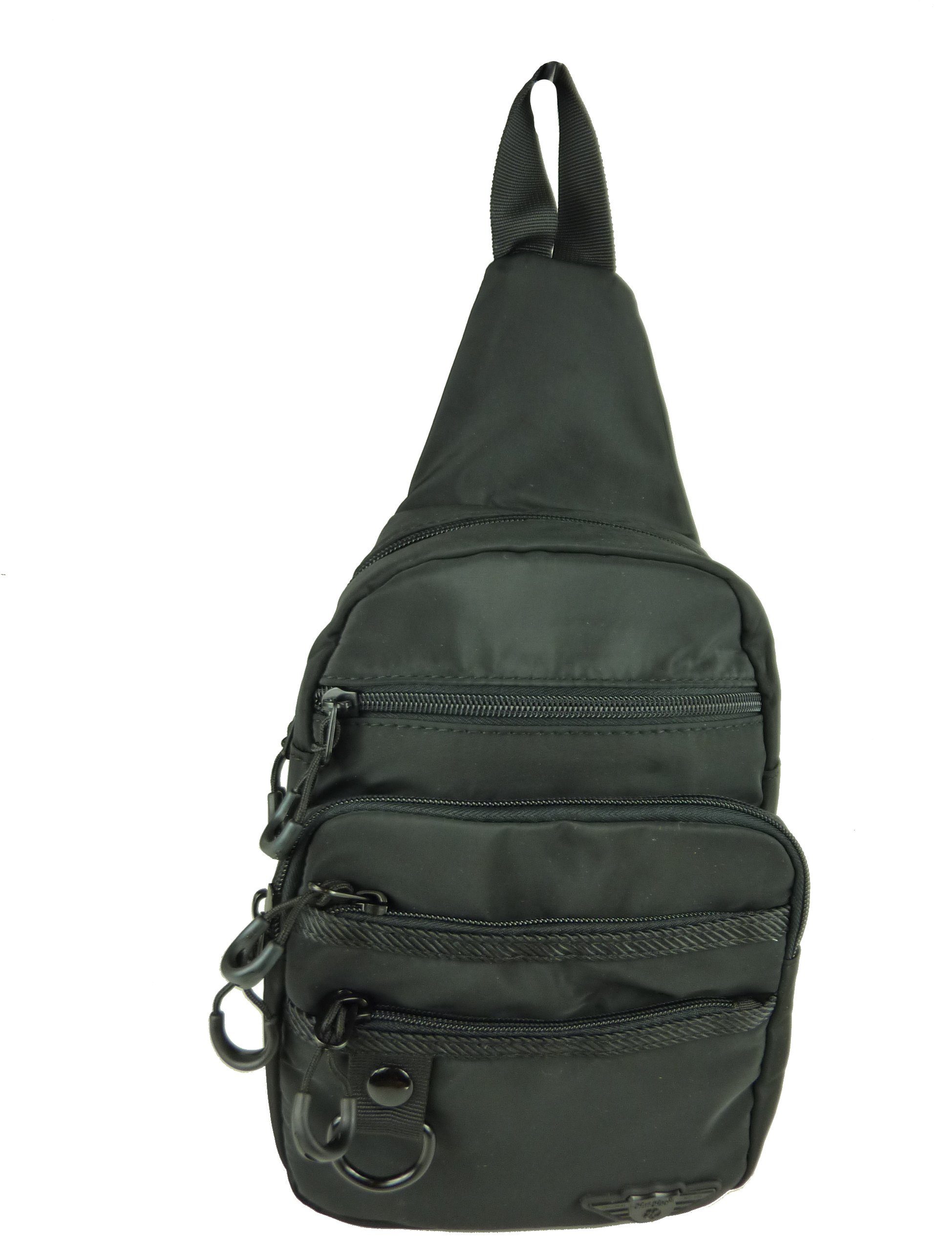 Taschen4life Minirucksack kleiner Slingbag Schulterrucksack 7173, Umhängerucksack, Bauchtasche uni, Rucksack mit Innenfutter