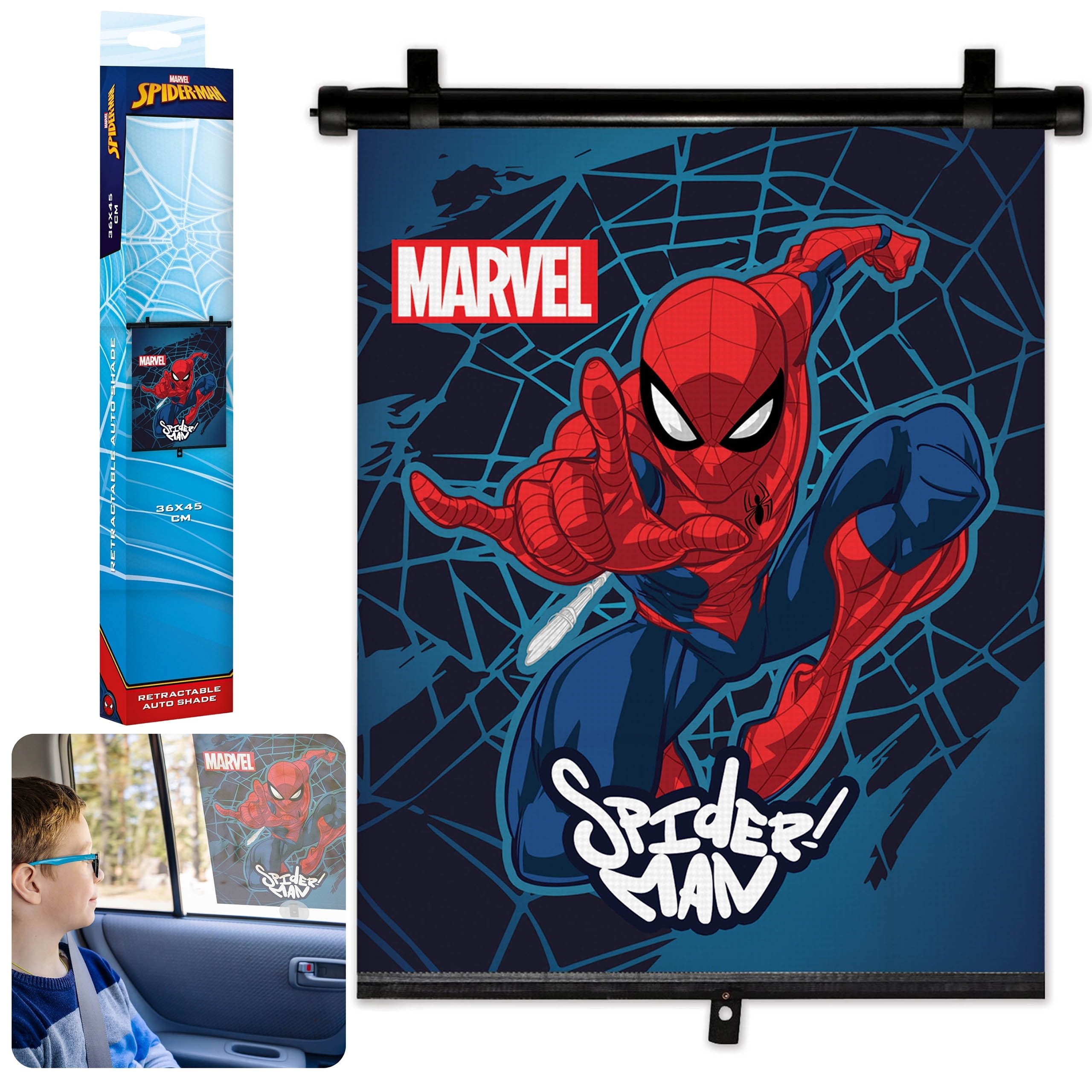 MARVEL Autosonnenschutz MARVEL Spider-Man Sonnenschutzblende Abdeckung FÜR FENSTER 36x45cm