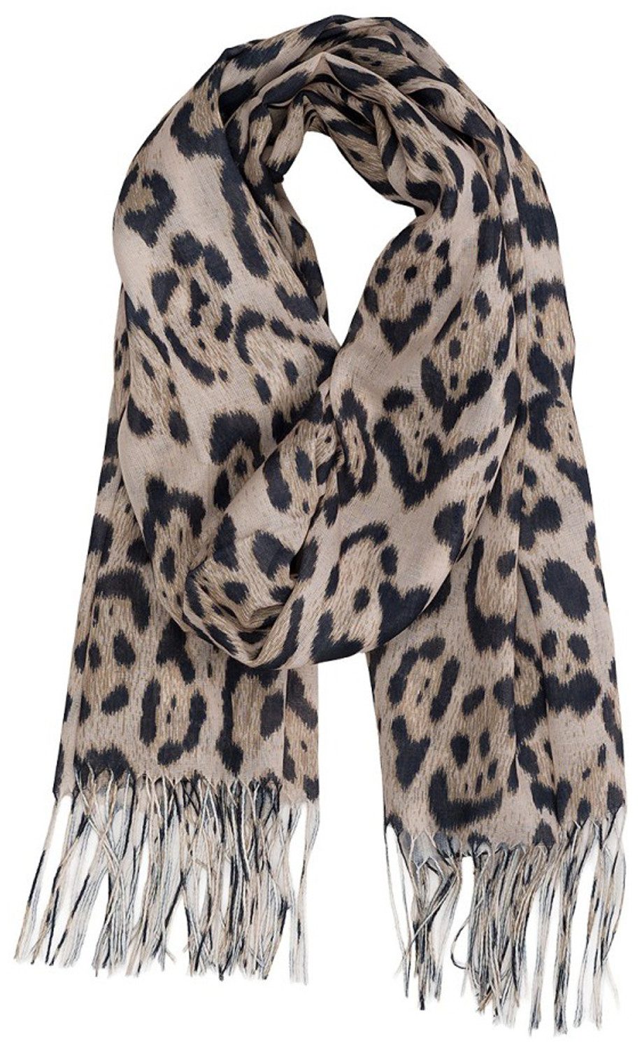 chic4home Schal Color Flow, (1-St. 1-teilig), sommerlicher Damen Schal mit Raubtiermuster