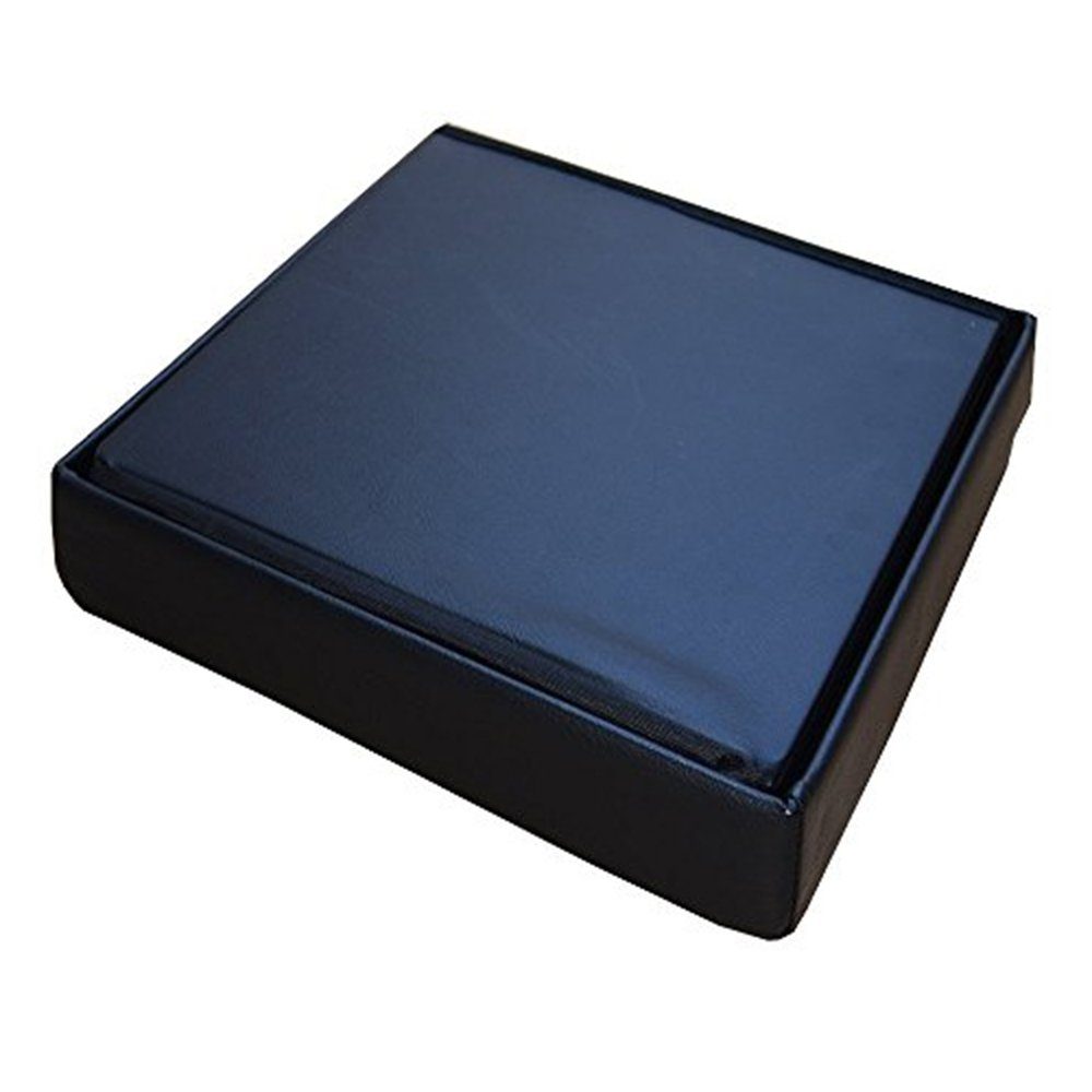 style home Sitzhocker faltbare Sitzbank mit Stauraum, 38*38*38cm (Aufbewahrungsbox mit Deckel, gepolstert Sitzwürfel Fußhocker, Sitztruhe aus Kunstleder), für Wohnzimmer Schlafzimmer, Schwarz