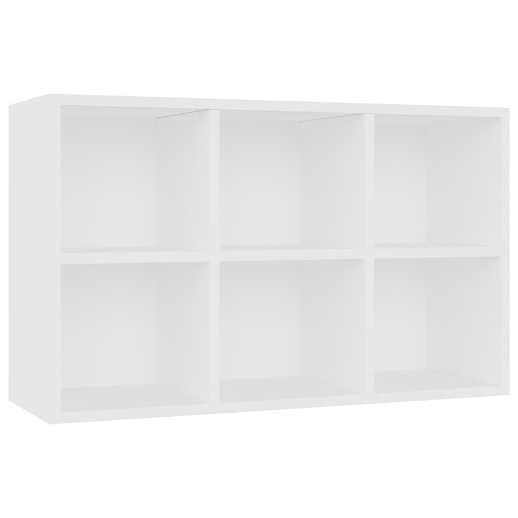 furnicato Bücherregal Bücherregal/Sideboard 66×30×97,8 cm Holzwerkstoff Weiß