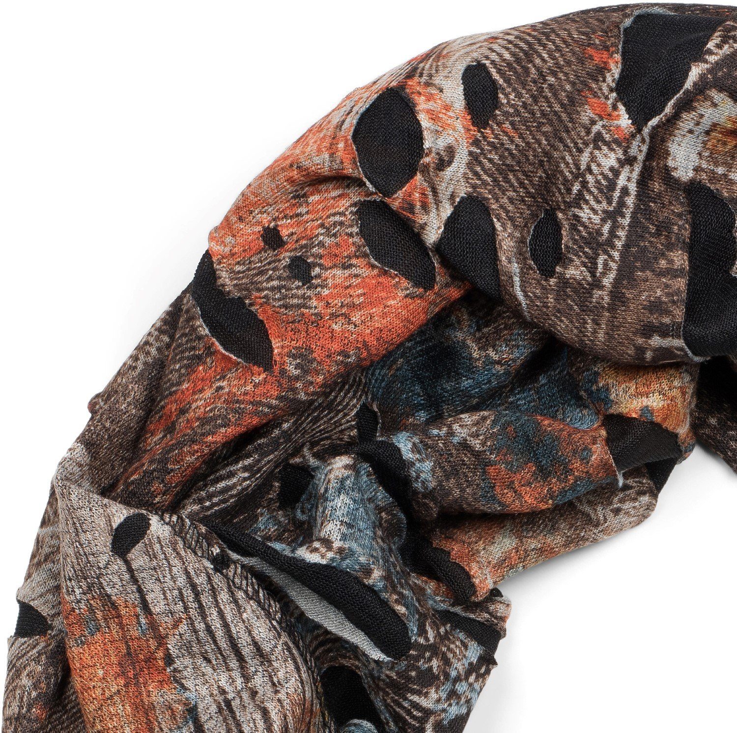 styleBREAKER Loop Loop Schal mit Farbklecksen günstig online kaufen