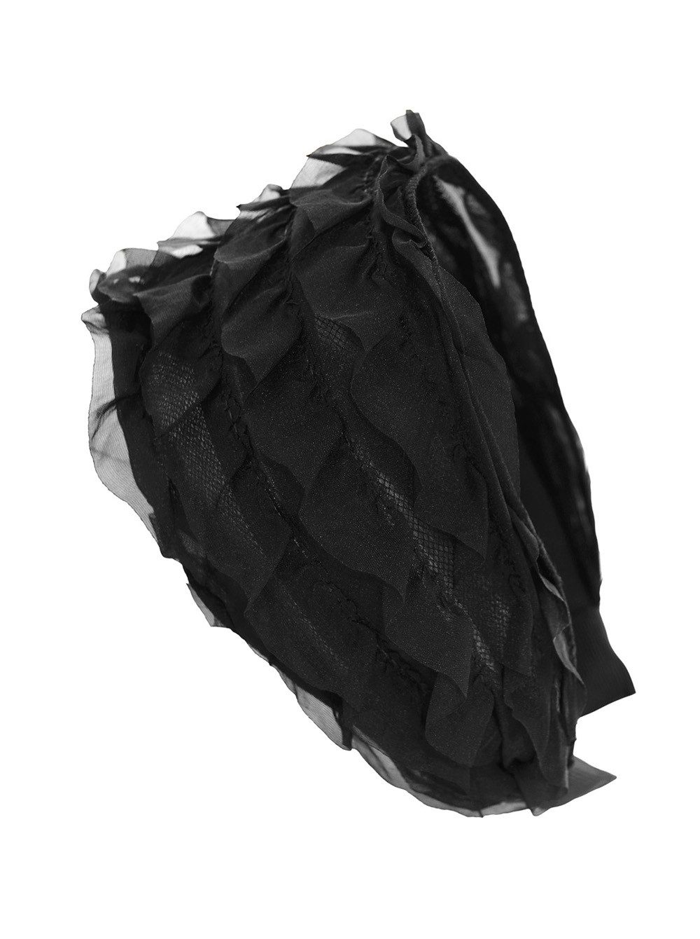 axy Haarreif breiter Haarreif aus mehrlagigem Chiffon im modischen Design, modisch Damen Haareifen Haarband